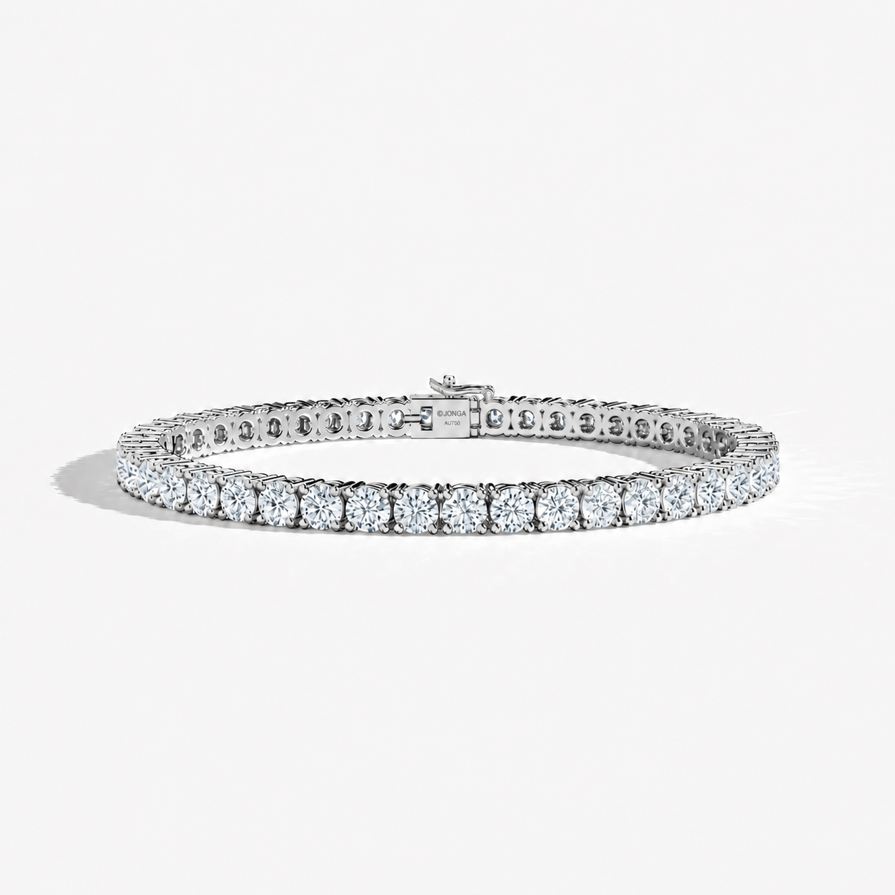 10 Carat Lab-Grown diamond Tennis Bracelet in 18K White Gold