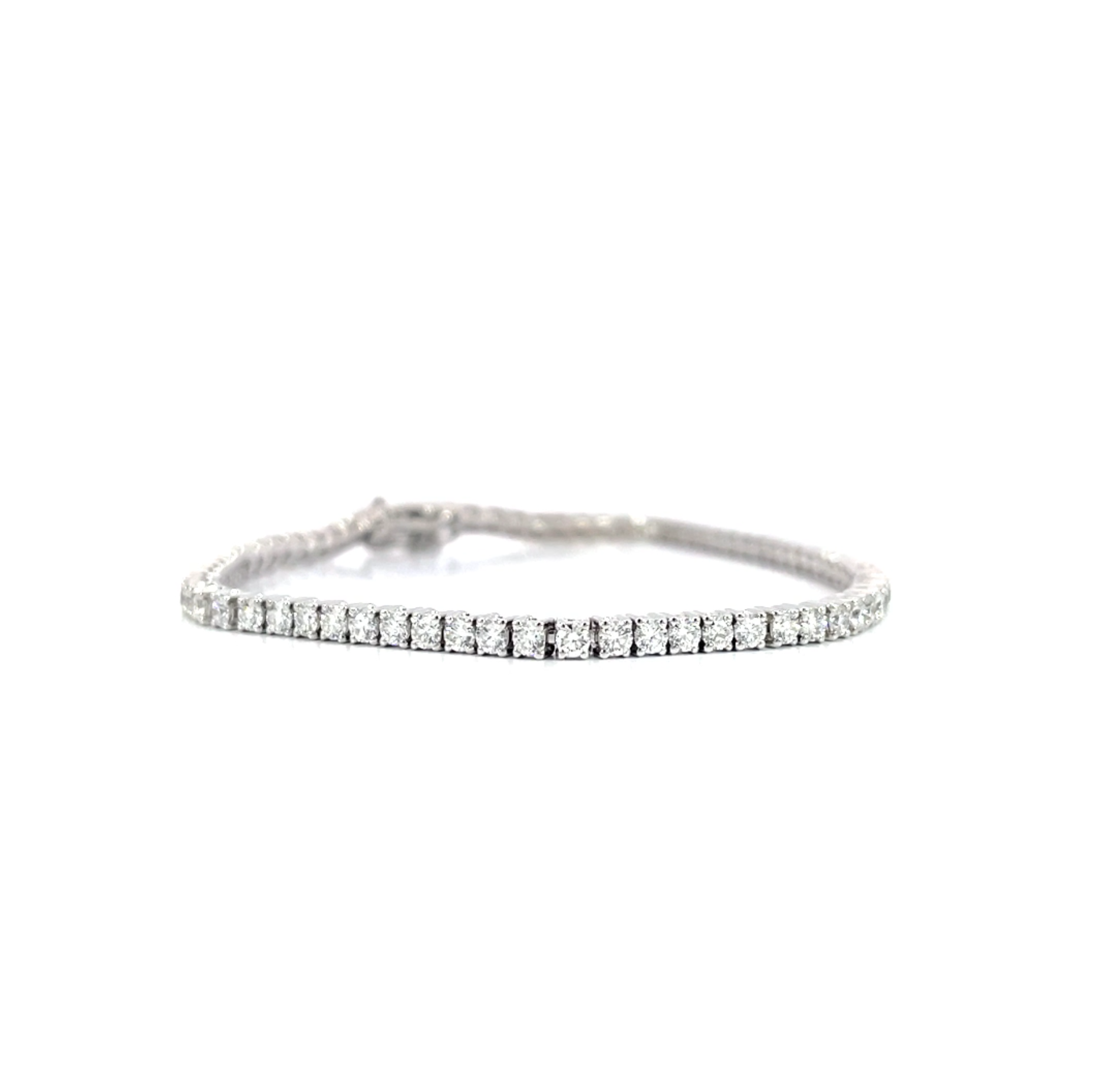 2.80ct Tennis Bracelet 2.80 carat total natural diamond D-F color VS clarity 18K white gold handcrafted in Dubai
