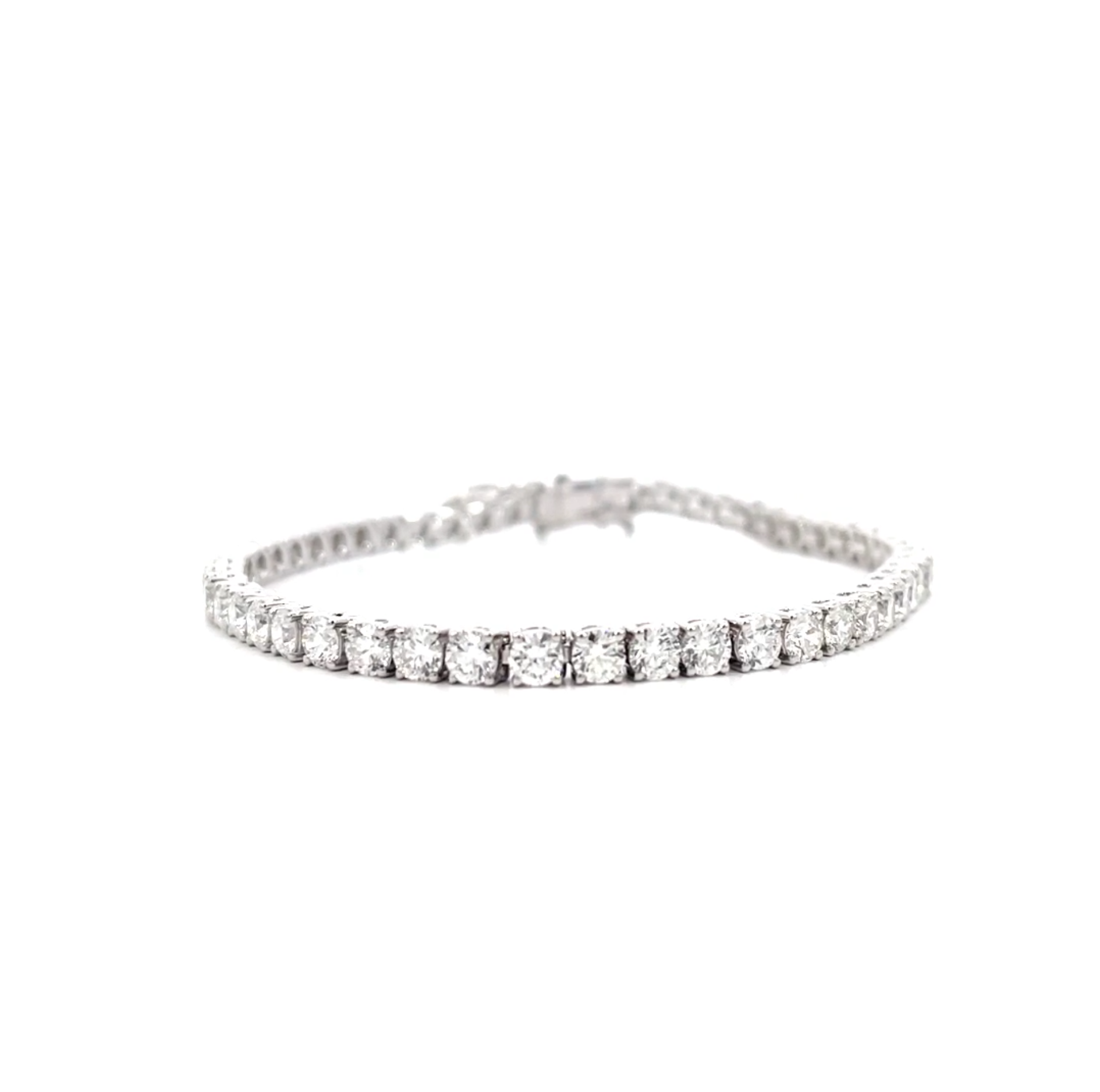 6.80ct Tennis Bracelet 6.82 carat total natural diamond D-F color VS clarity 18K white gold handcrafted in Dubai
