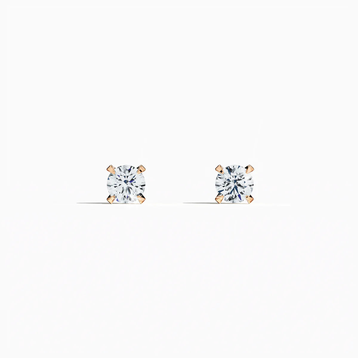 2 ct Brilliant Round Cut Solitaire Studs popular Designer Genuine Flawless VVS1 Simulated Tanzanite 14K 18K Rose Gold Earrings Screw back