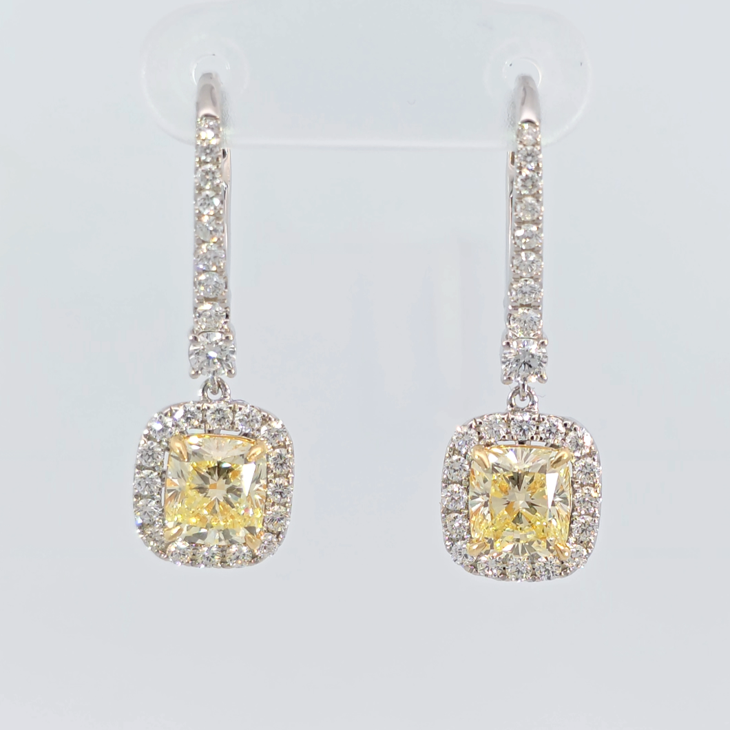 Cushion Halo Earring