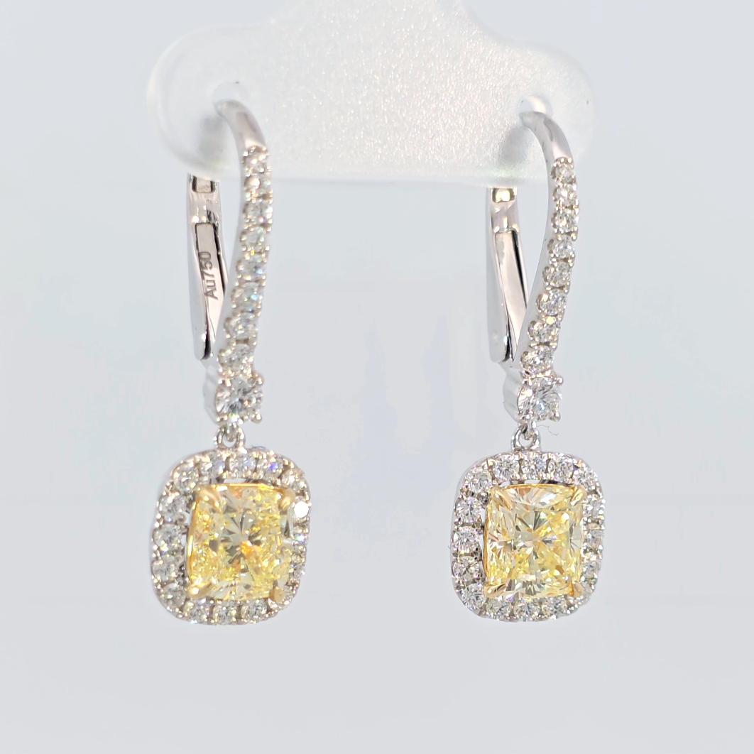 Cushion Halo Earring