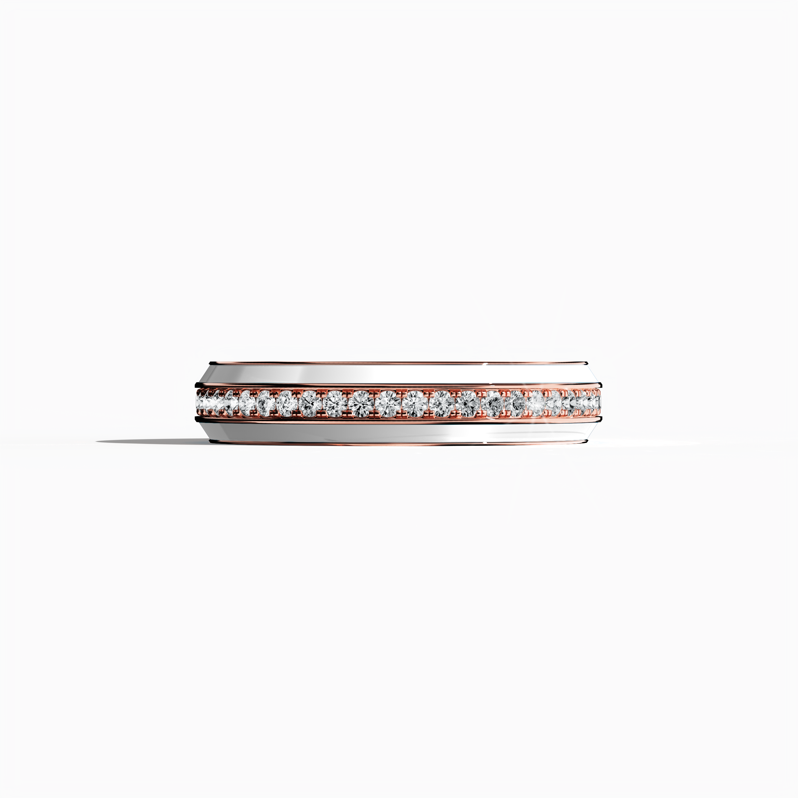 Experience the sophisticated allure of this rose gold ring featuring pristine white glossy enamel and a brilliant 0.35 carat paved center stone. The design boasts a refined pave band—celebrated as Eternity Pave, Pavé Chic, and Carat Pave—captured in a sleeping front view that highlights intricate pavé detailing and the soft glow of rose gold. The interplay between luminous enamel and warm metal creates a modern masterpiece of luxury and designer finesse.
Keywords: enamel, pave, luxury, chic.