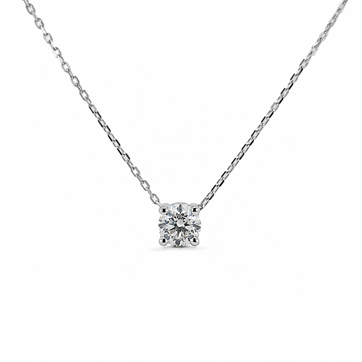 Half Carat Brilliant Pendant in 18K white Gold