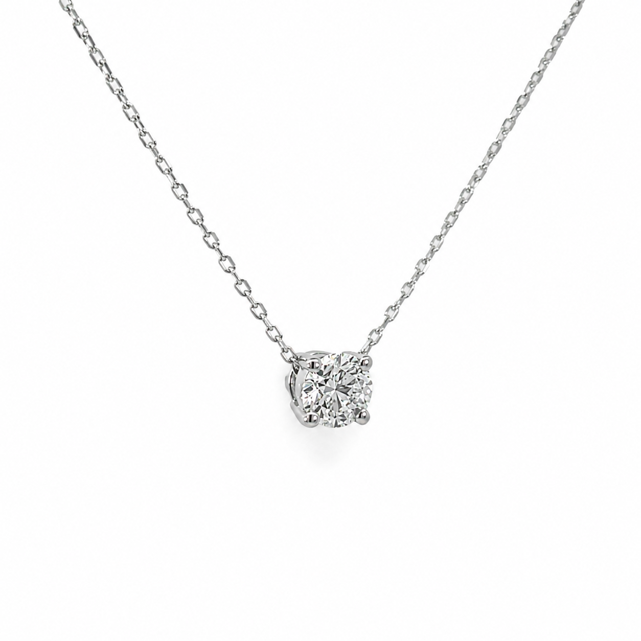 Half Carat Brilliant Pendant in 18K white Gold