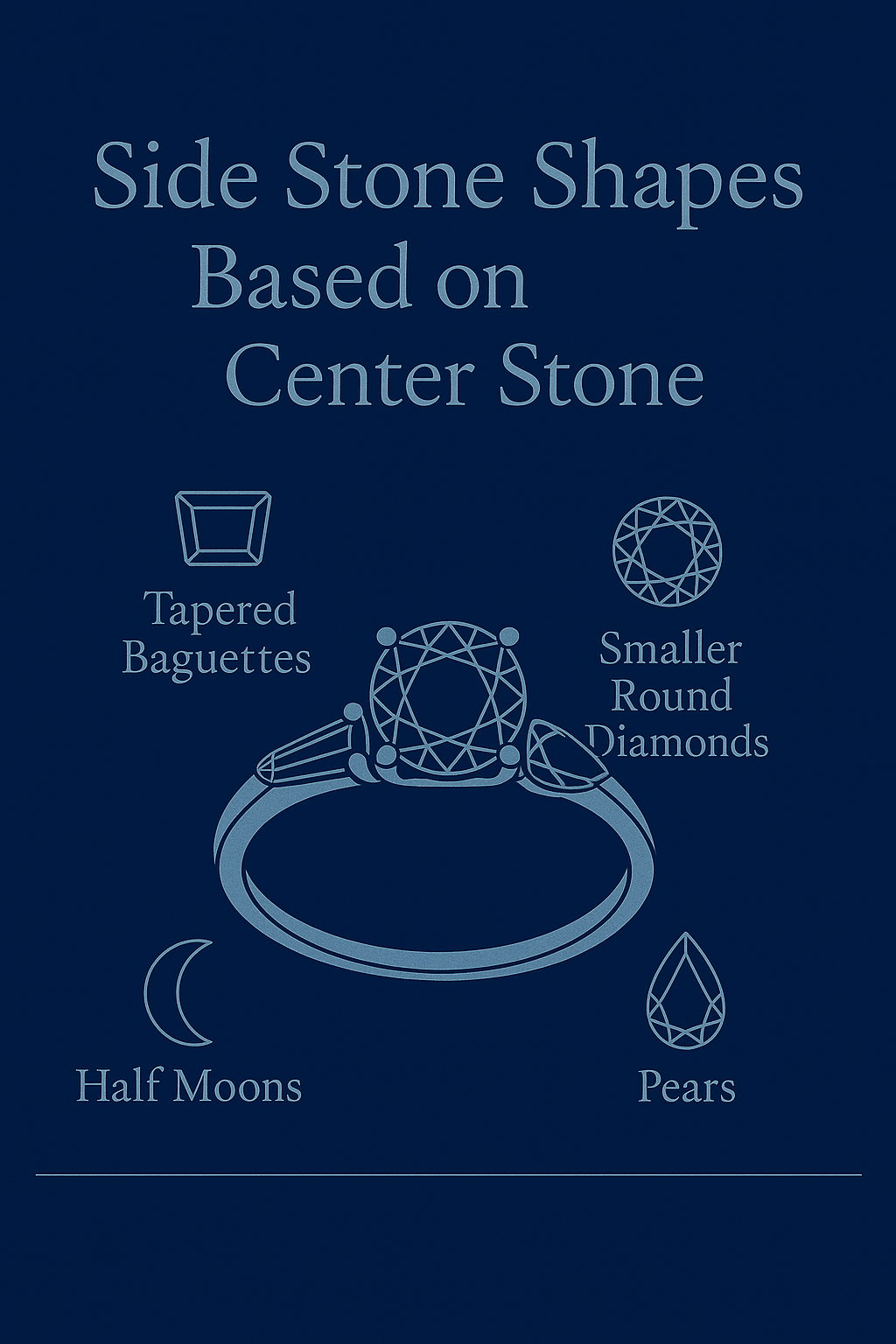 Side stone shapes based on center stone