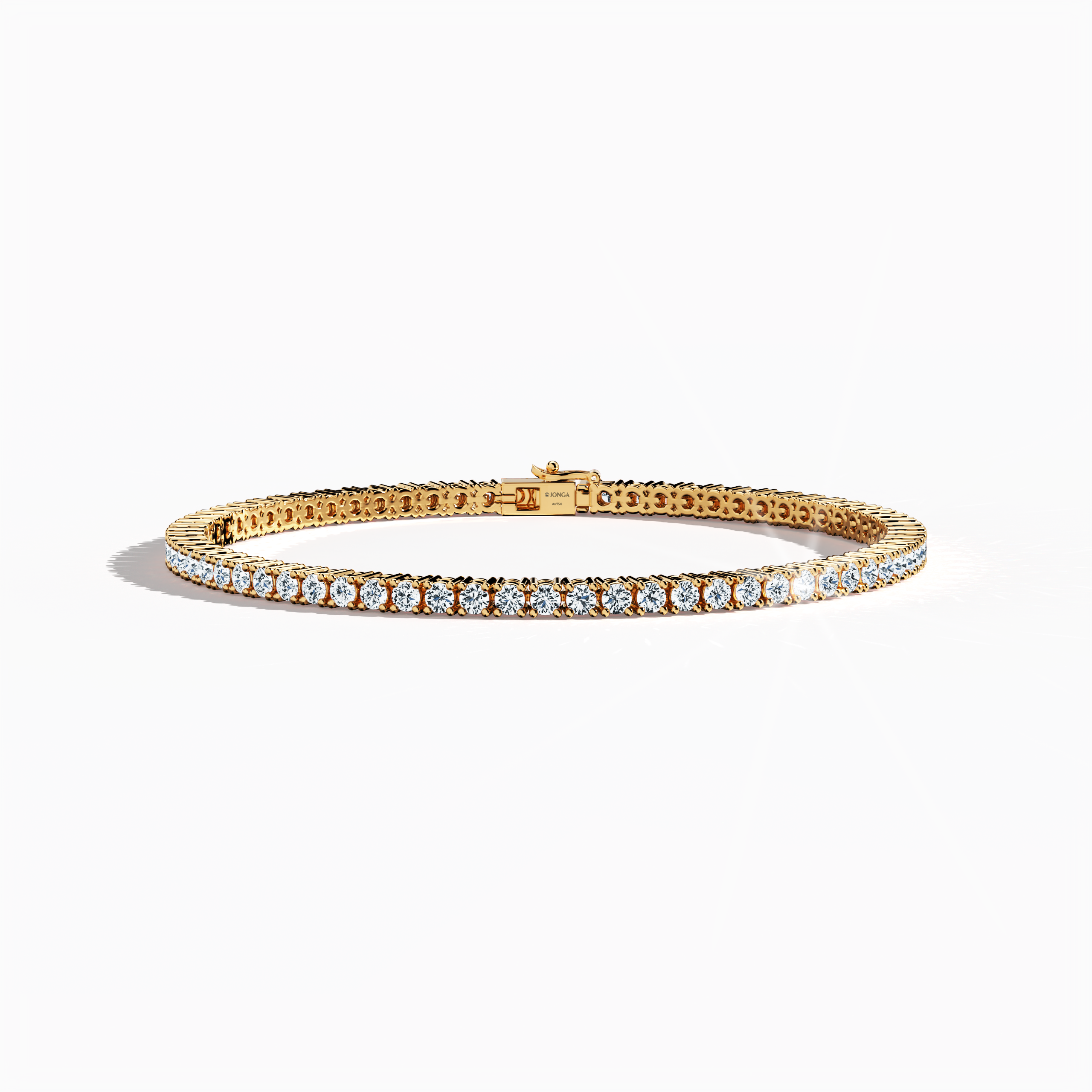 Tennis Bracelet 4 ct diamonds in Rose Gold