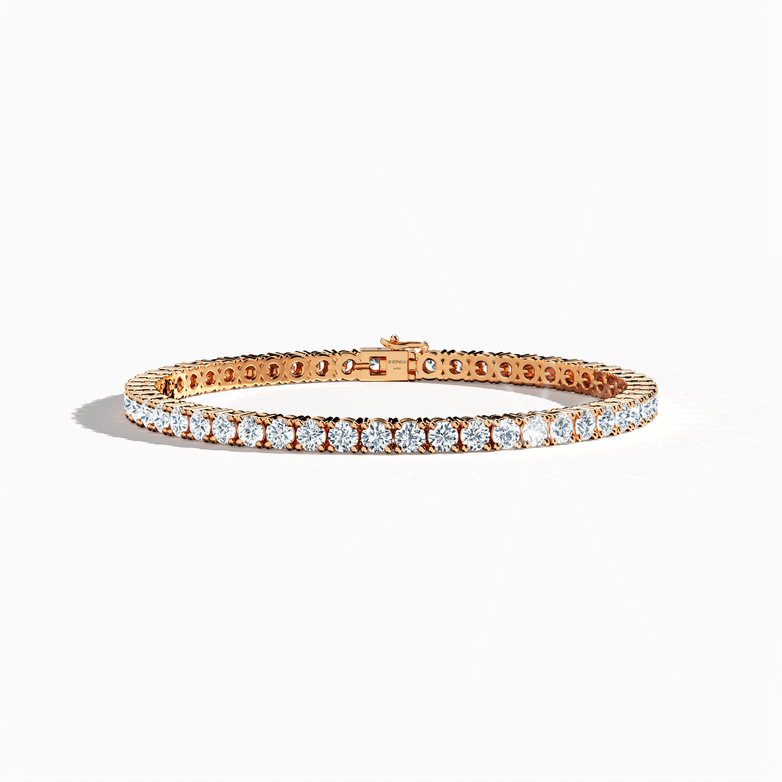 Tennis Bracelet 8 ct diamonds in Rose Gold