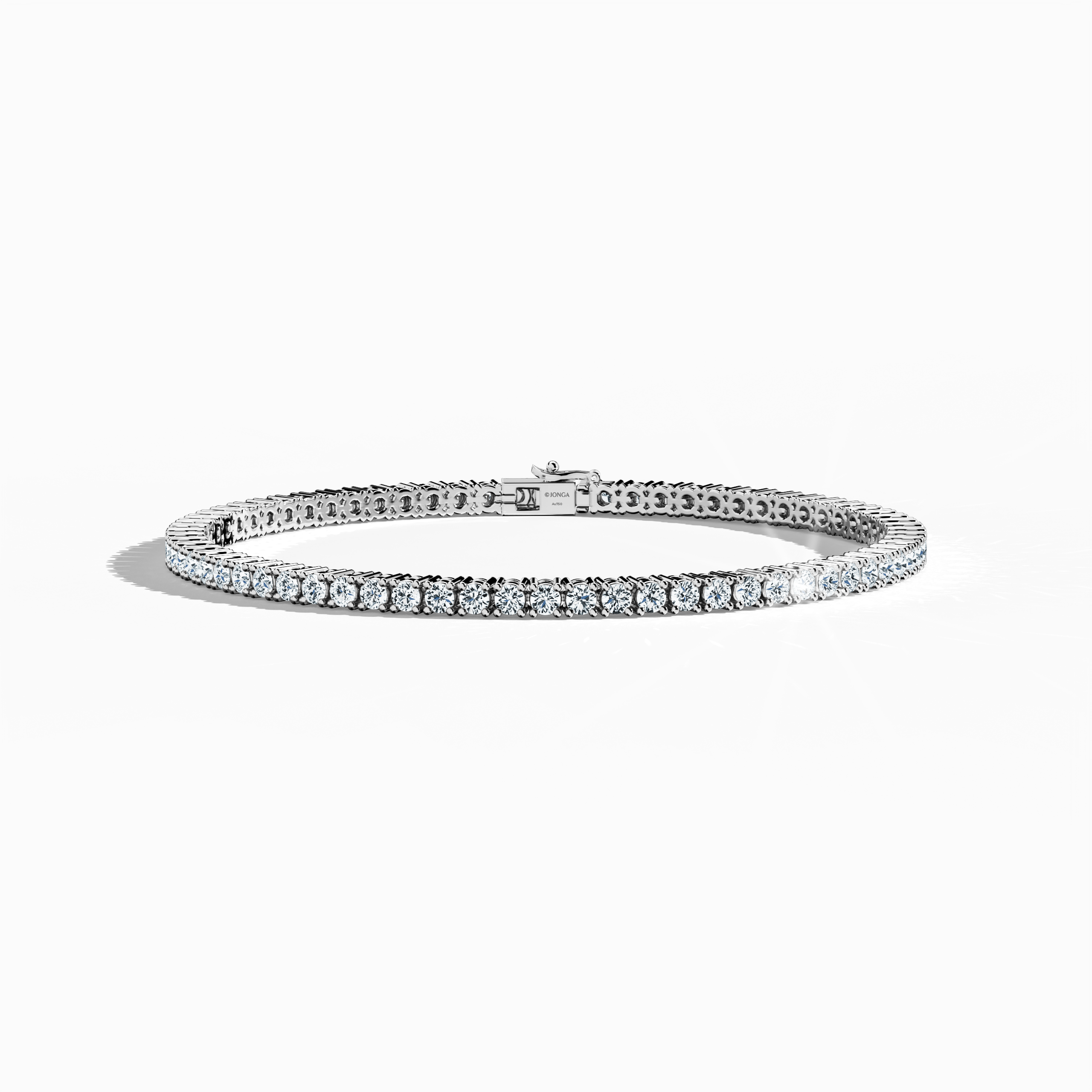 Tennis Bracelet 4 ct diamonds in White Gold