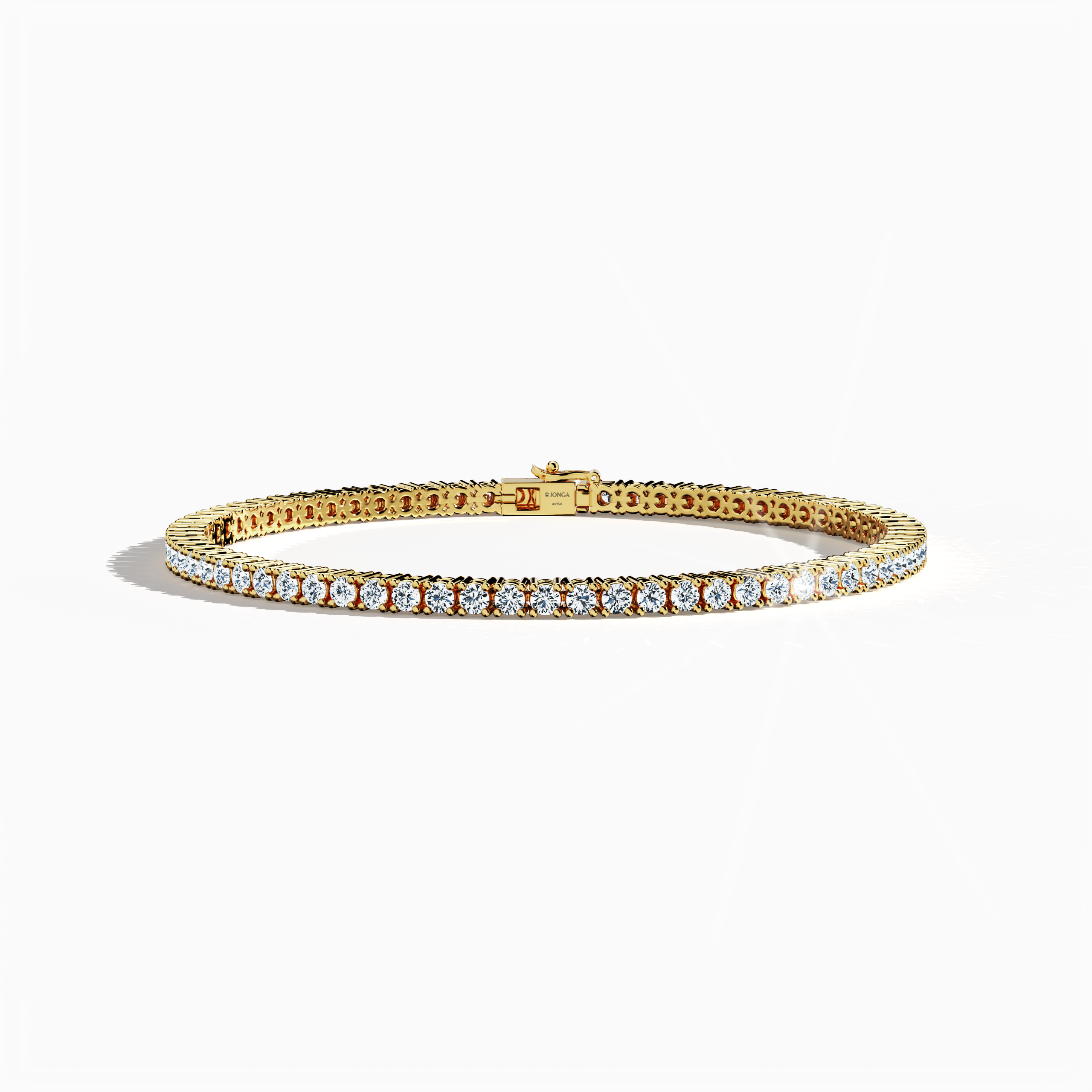 Tennis Bracelet 4 ct diamonds in Yellow Gold