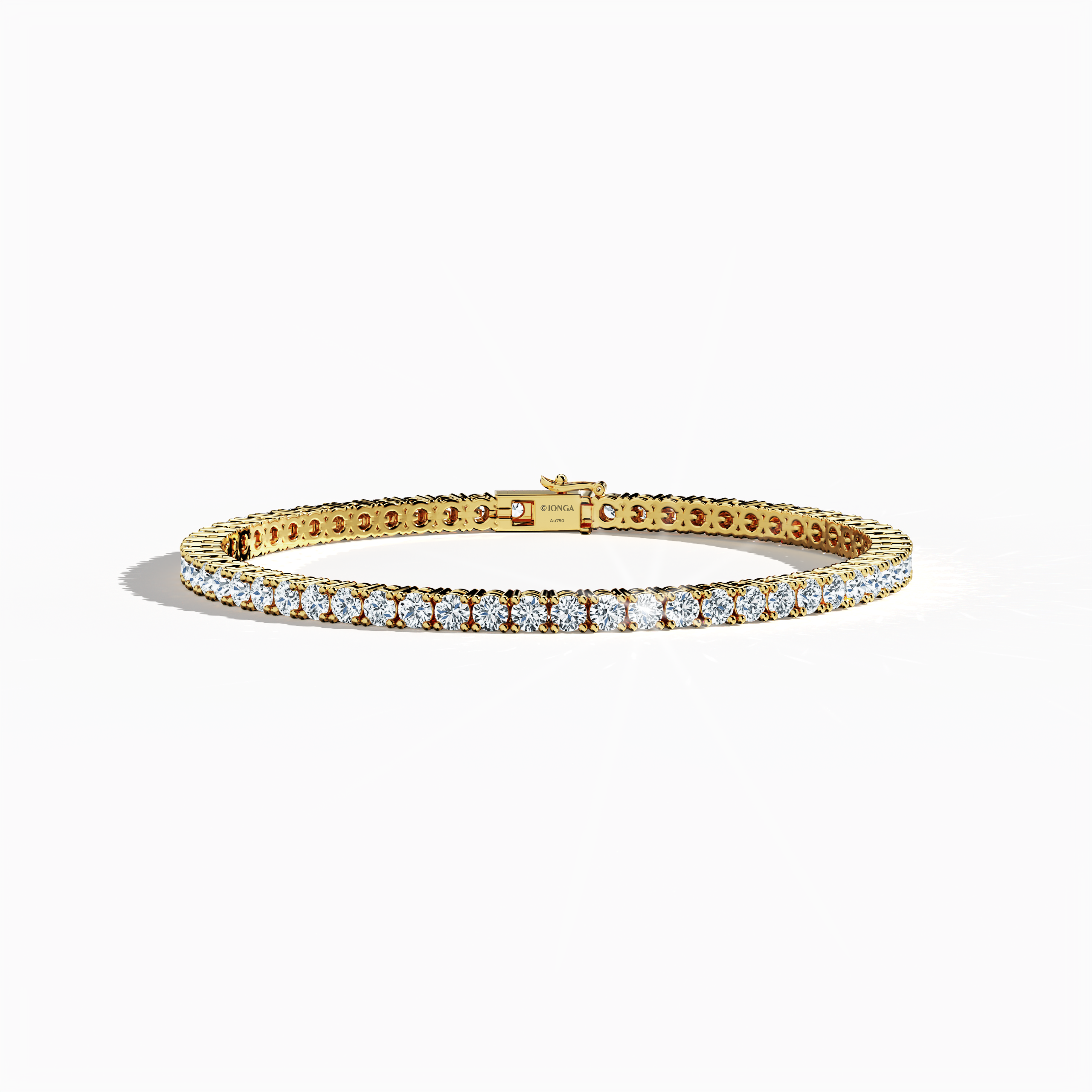 Tennis Bracelet 6 ct diamonds in Yellow Gold