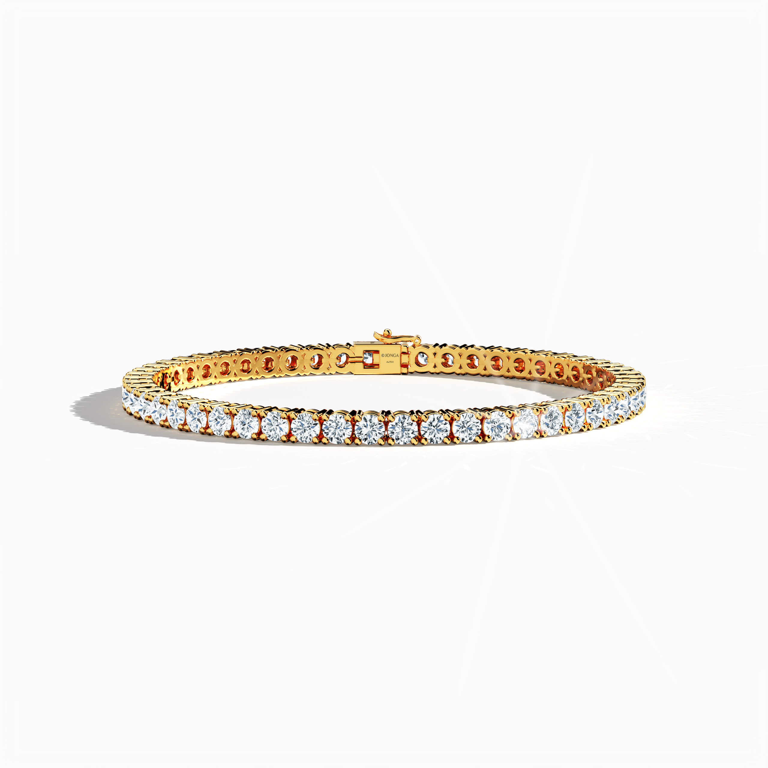 Tennis Bracelet 8 ct diamonds in Yellow Gold