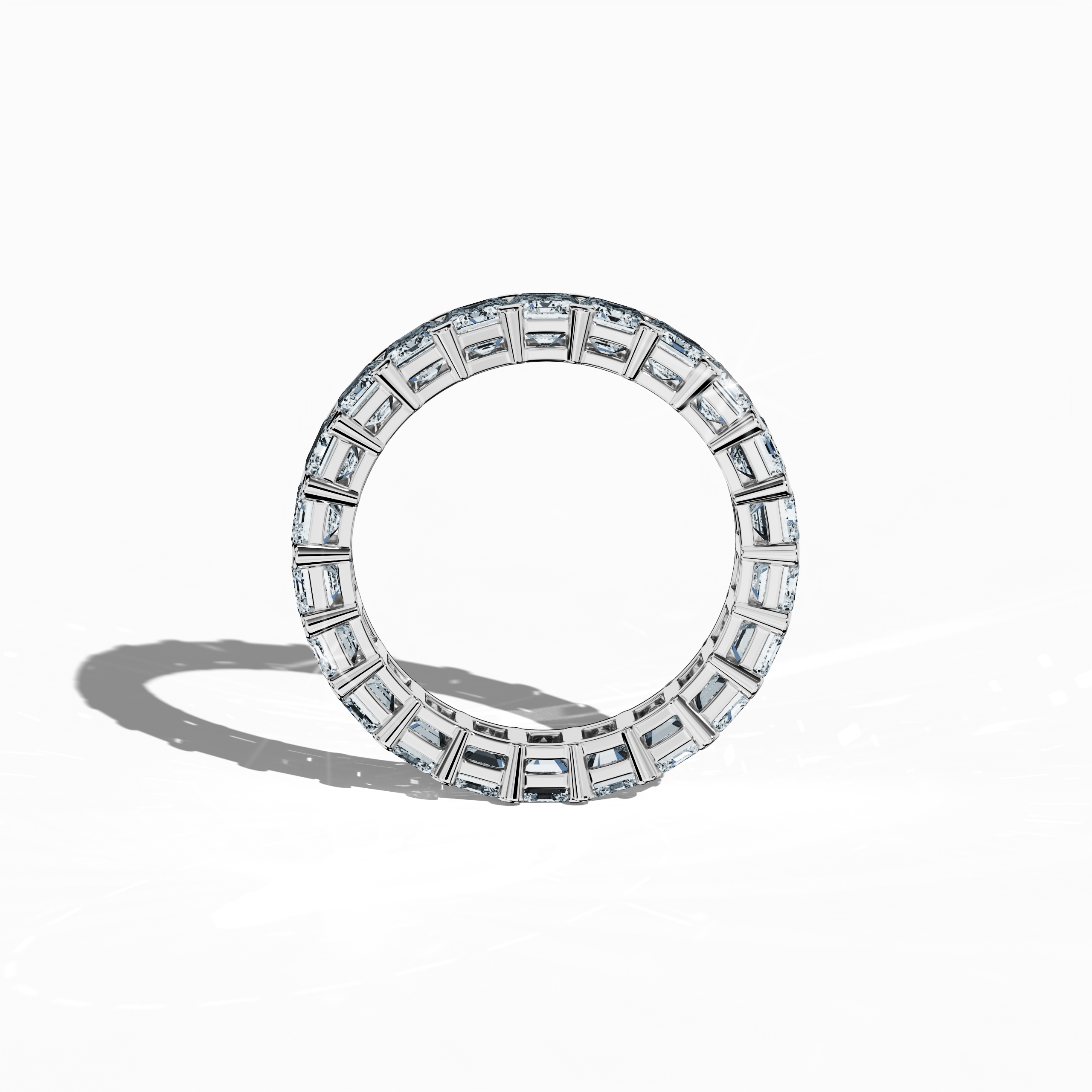 Emerald Eternity Ring in White Gold