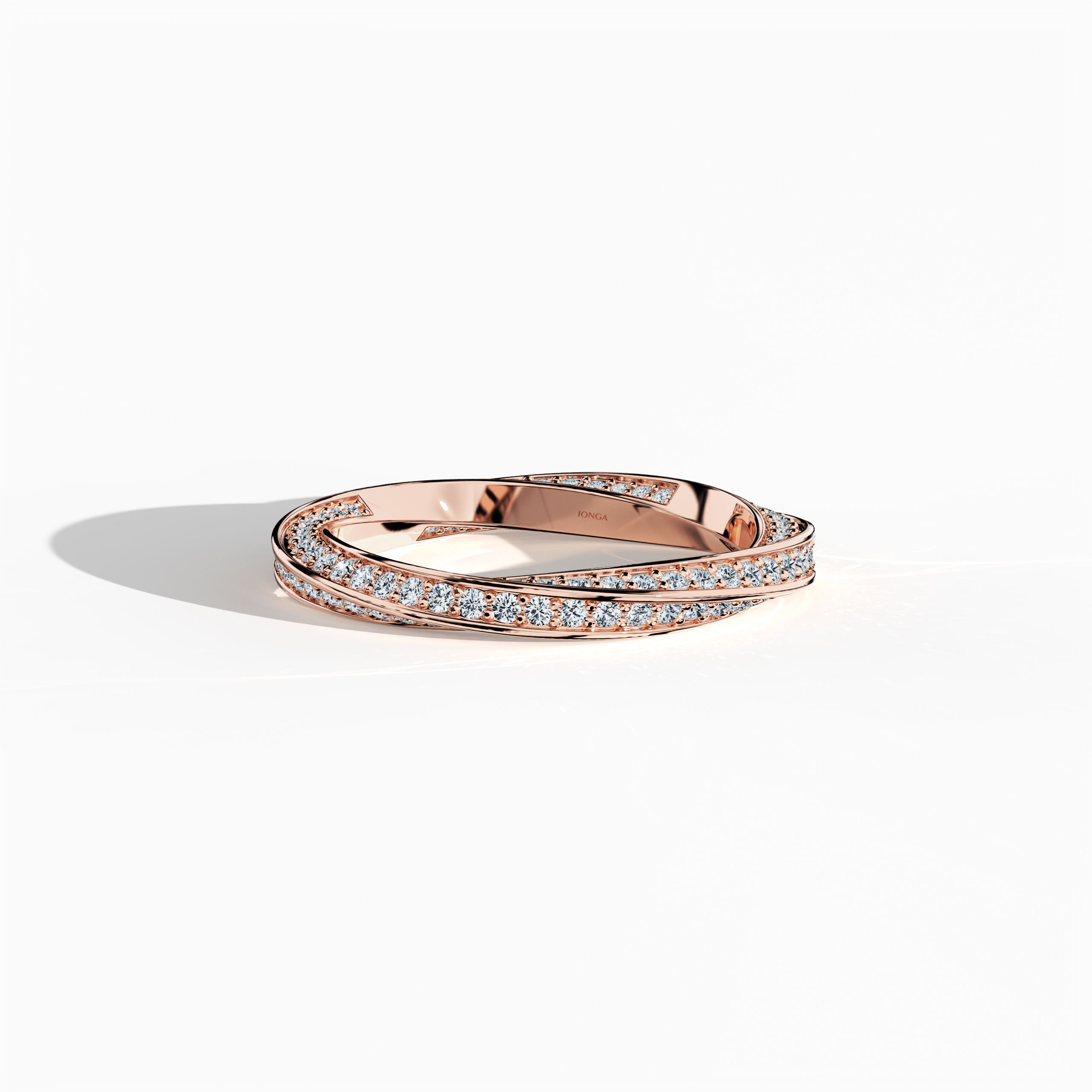 Twisted Band paved in rose Gold