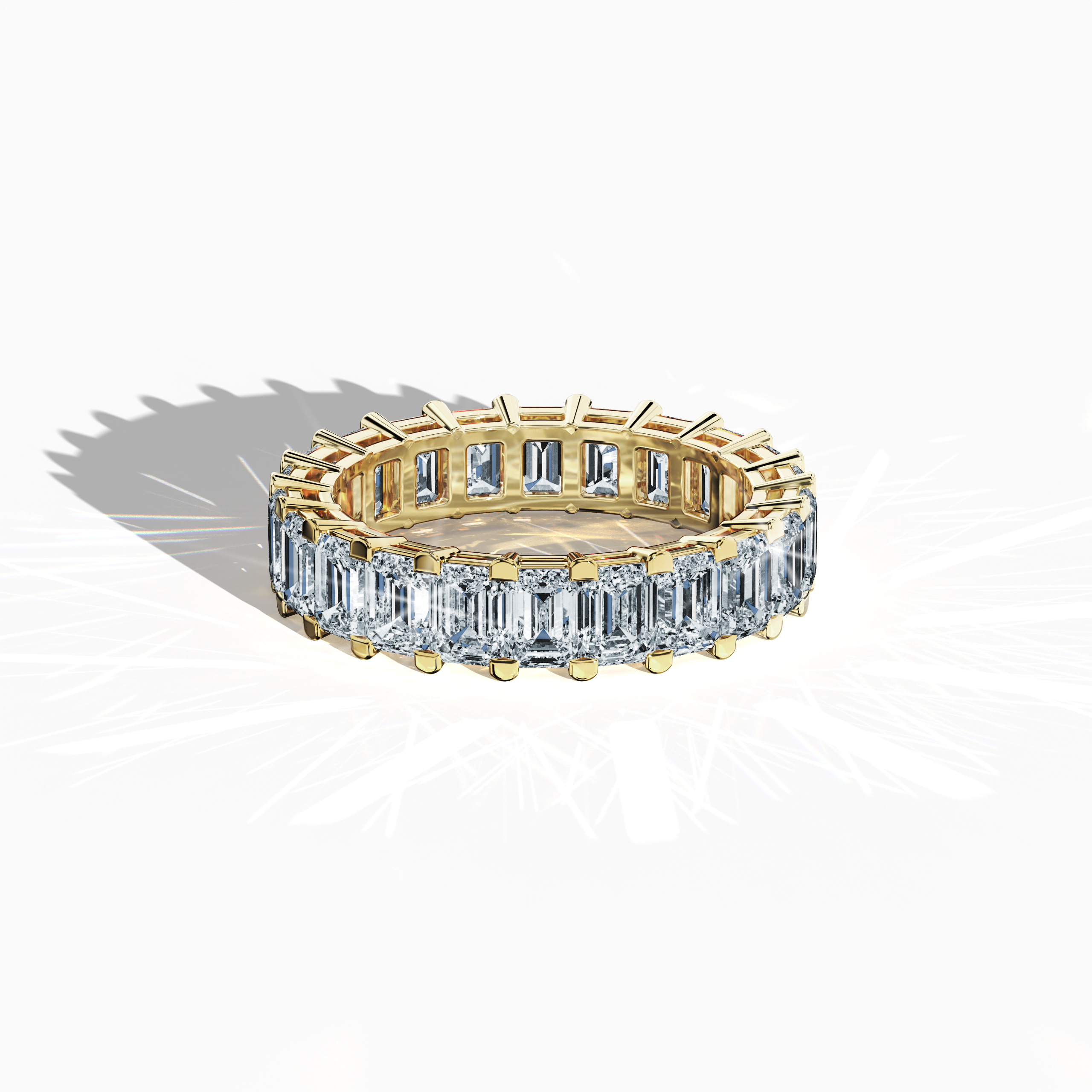 Emerald Eternity Ring in Yellow Gold