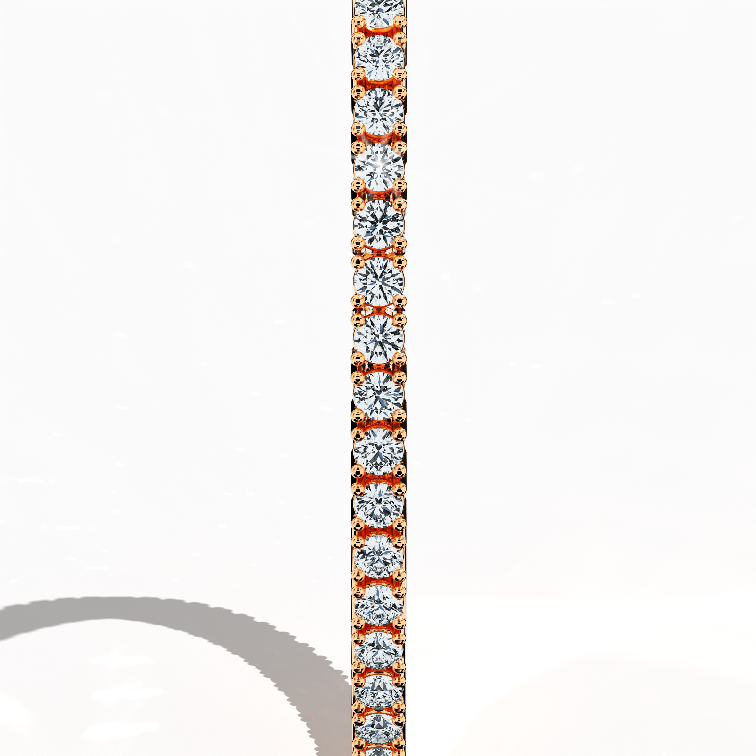 Tennis Bracelet 4 ct diamonds in Rose Gold