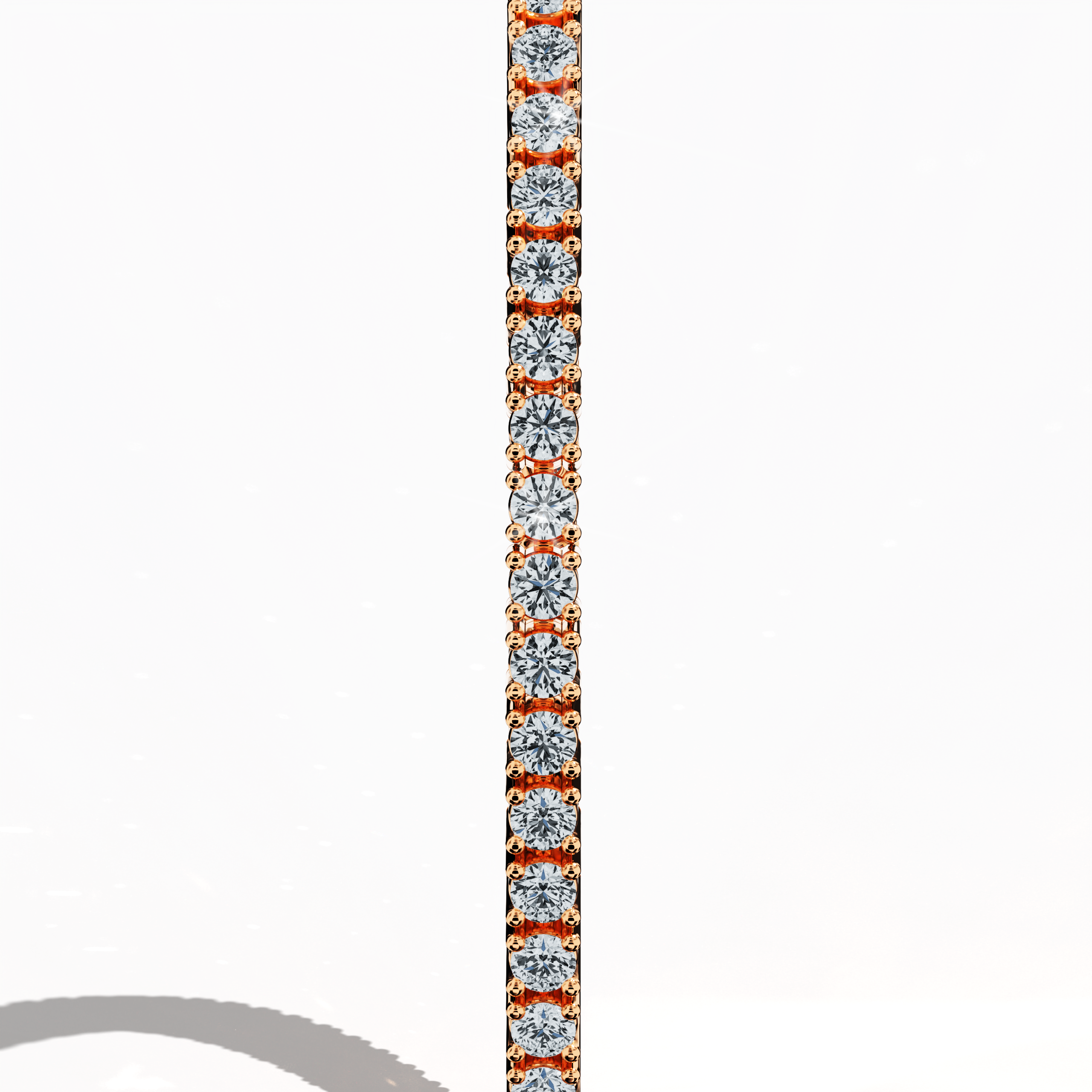 Tennis Bracelet 3 ct diamonds in Rose Gold