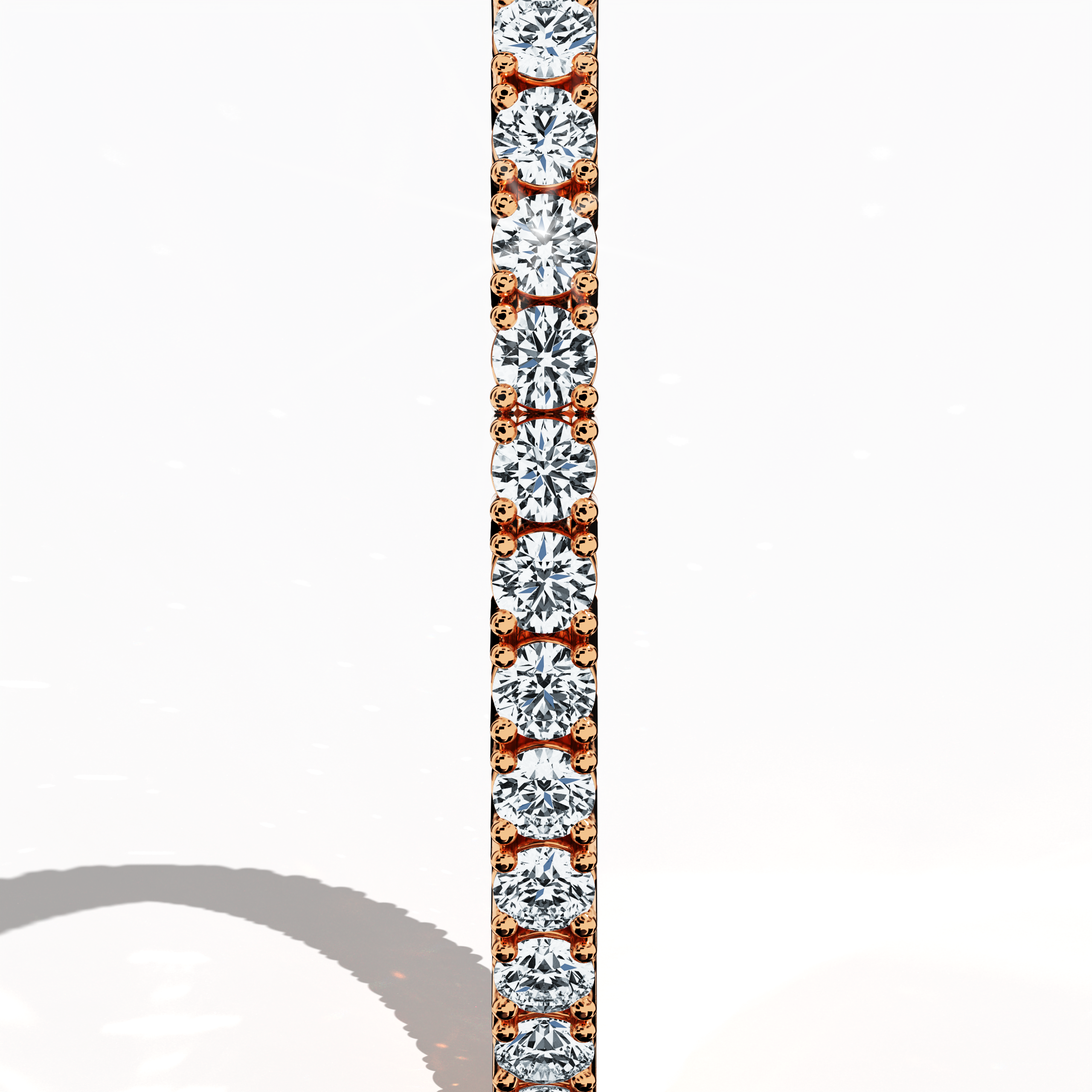 Tennis Bracelet 8 ct diamonds in Rose Gold