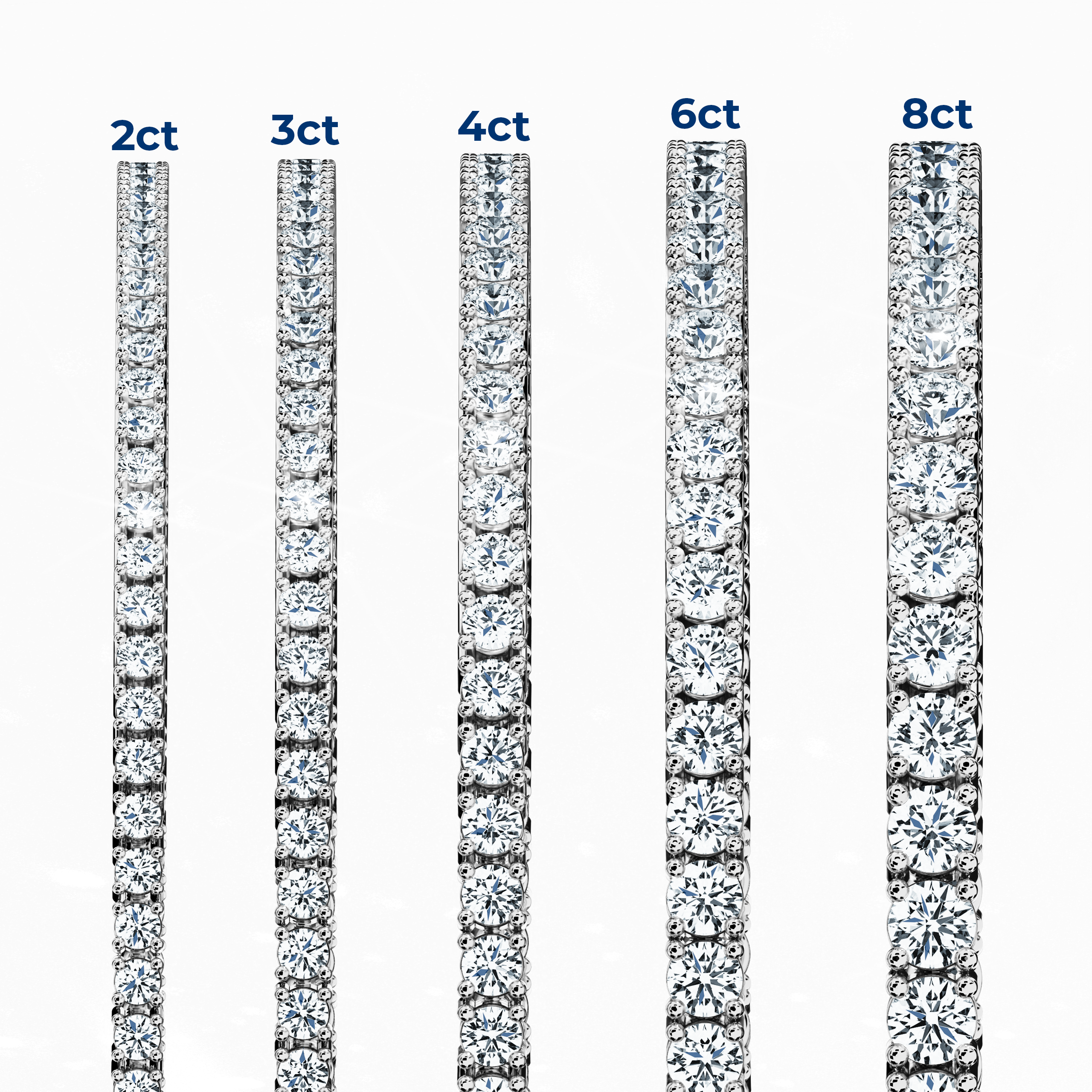 Tennis Bracelet 2 ct diamonds in White Gold