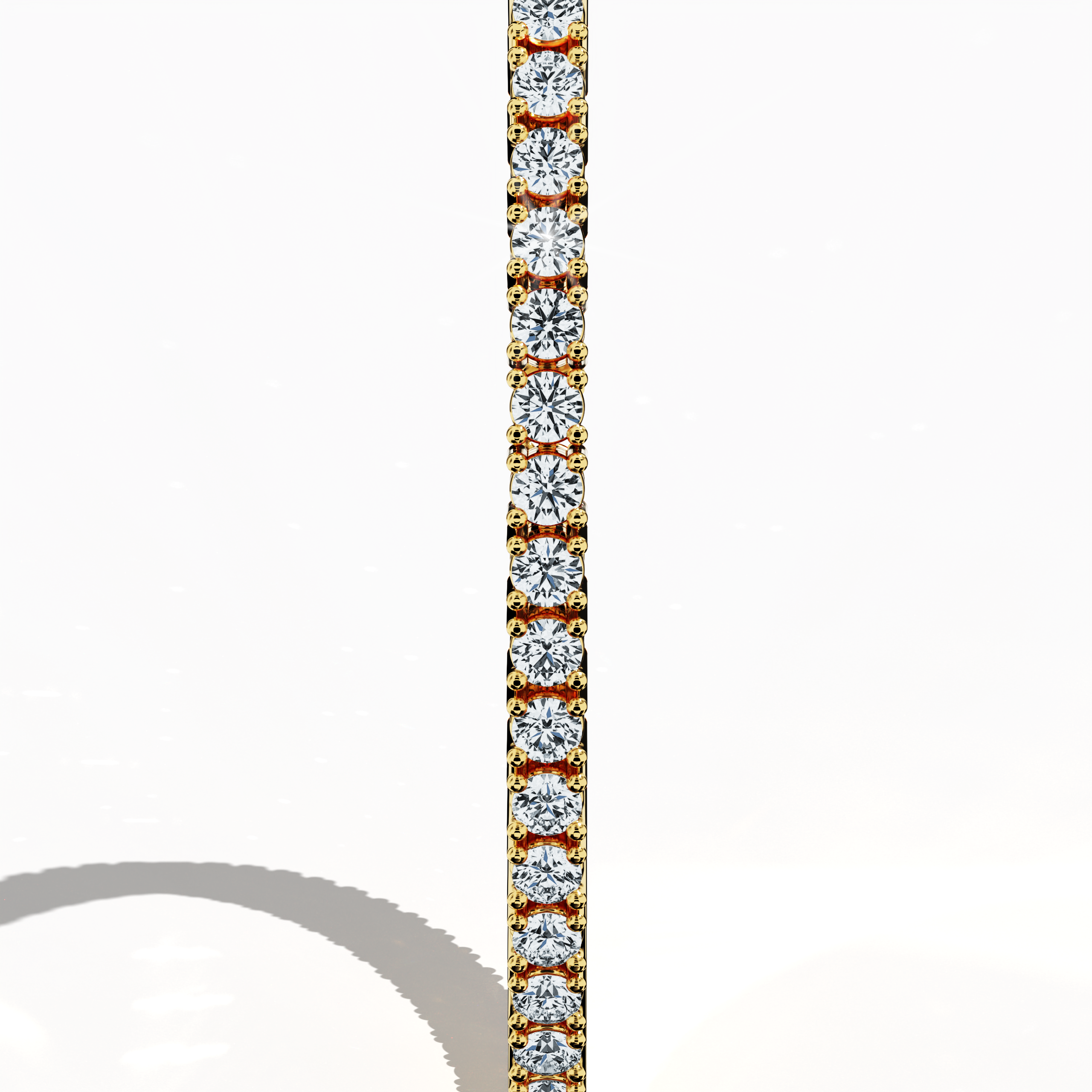 Tennis Bracelet 4 ct diamonds in Yellow Gold