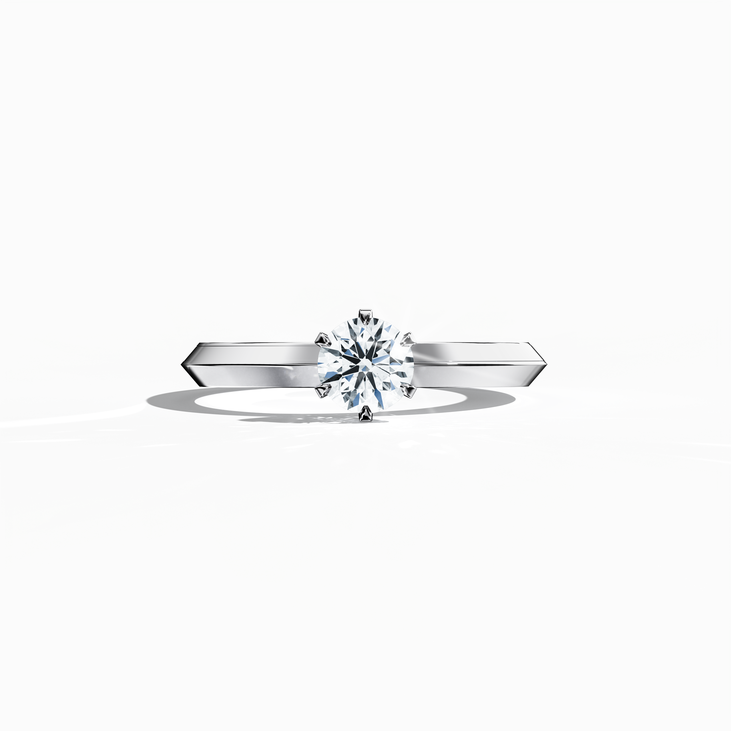 2s Solitaire ring -0.50ct White Gold