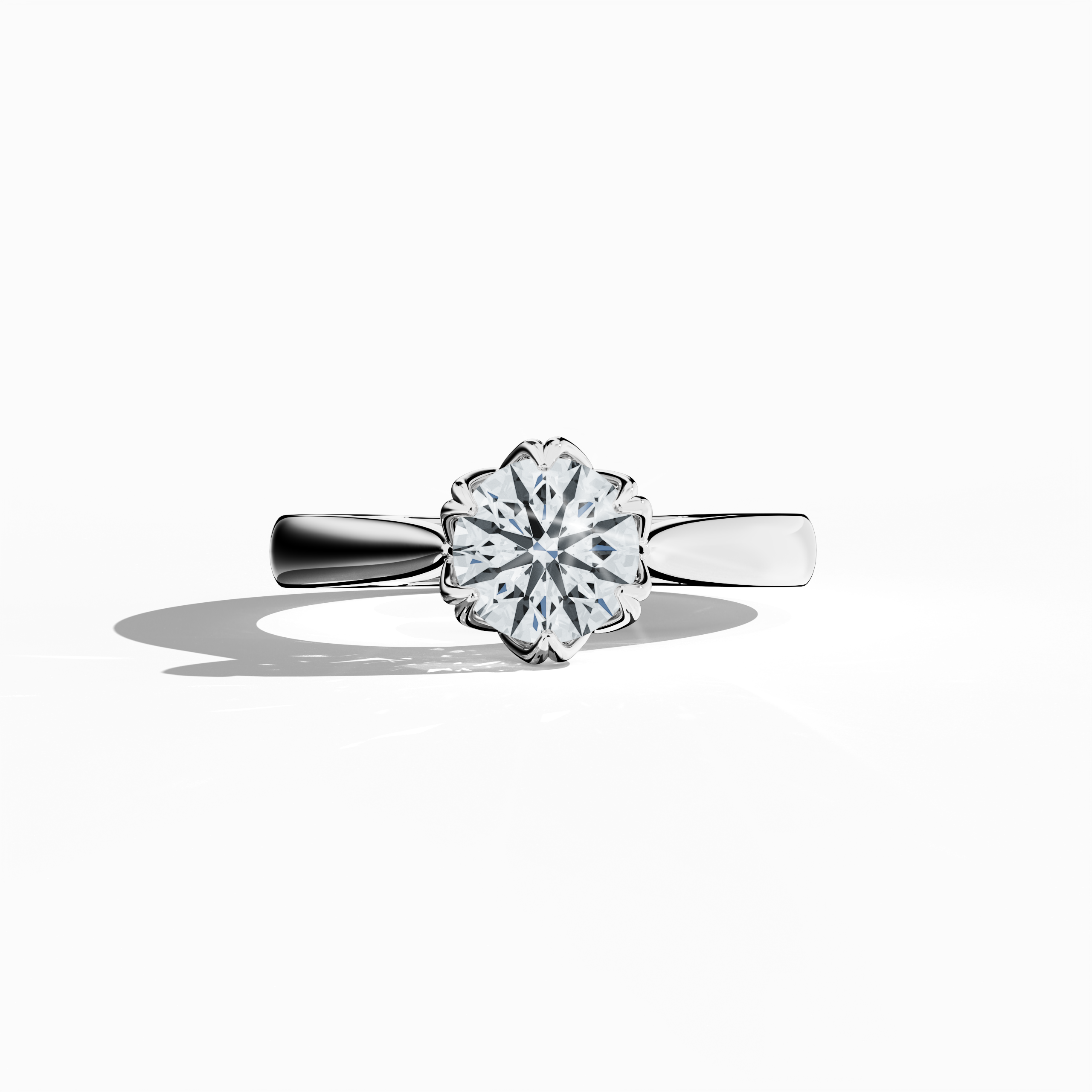 Lotus 1.00 ct Solitaire Ring White Gold