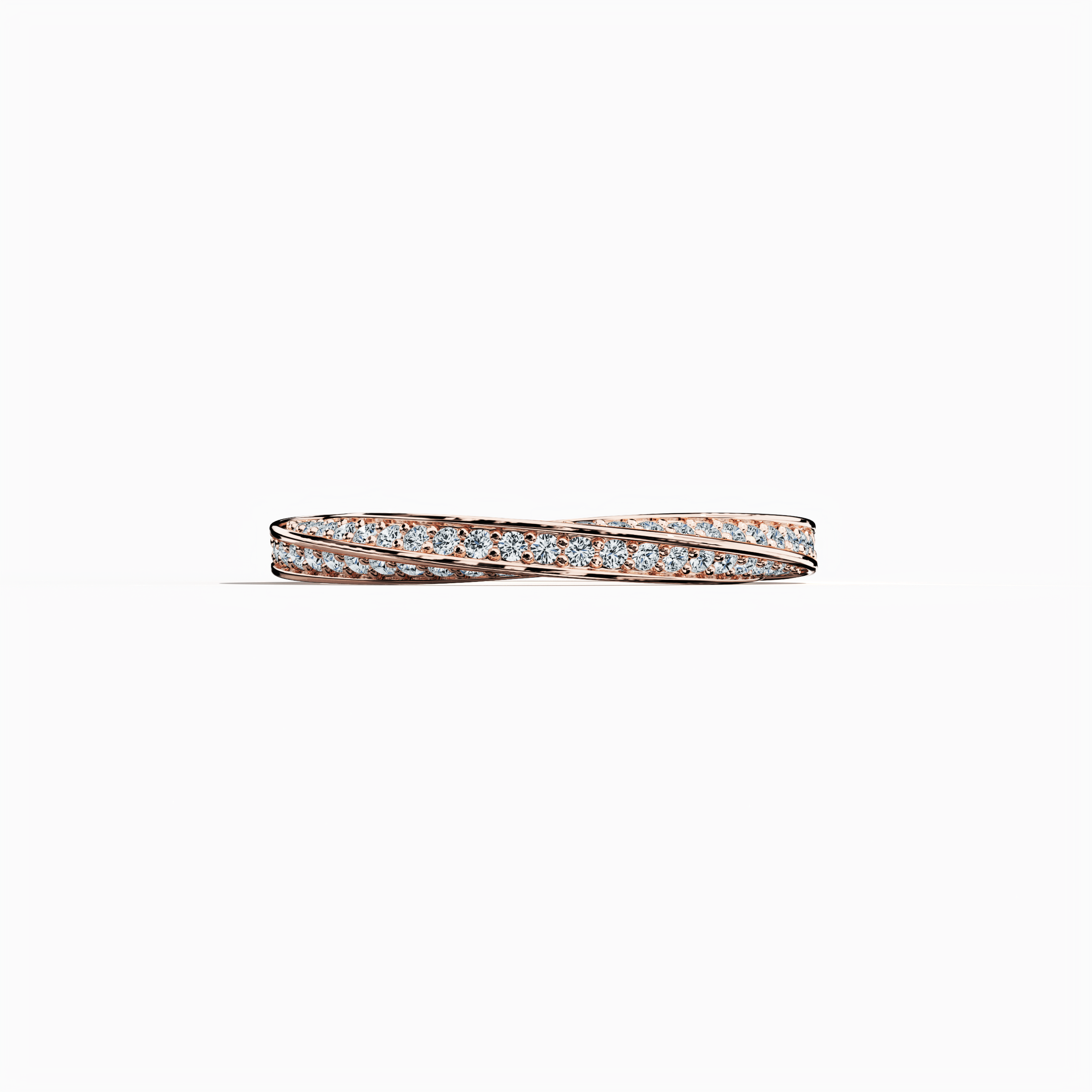 Twisted Band paved in rose Gold