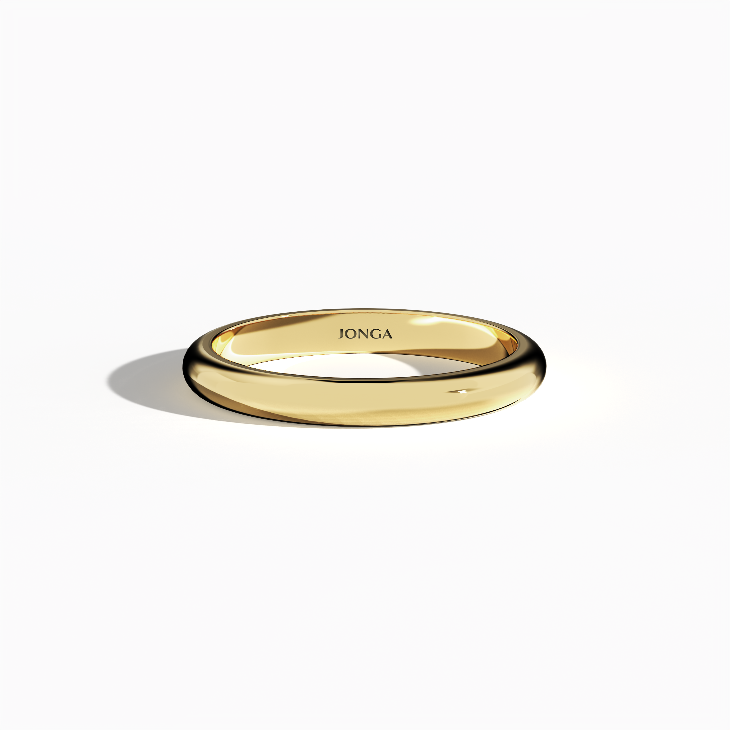 Classic wedding band in yellow gold