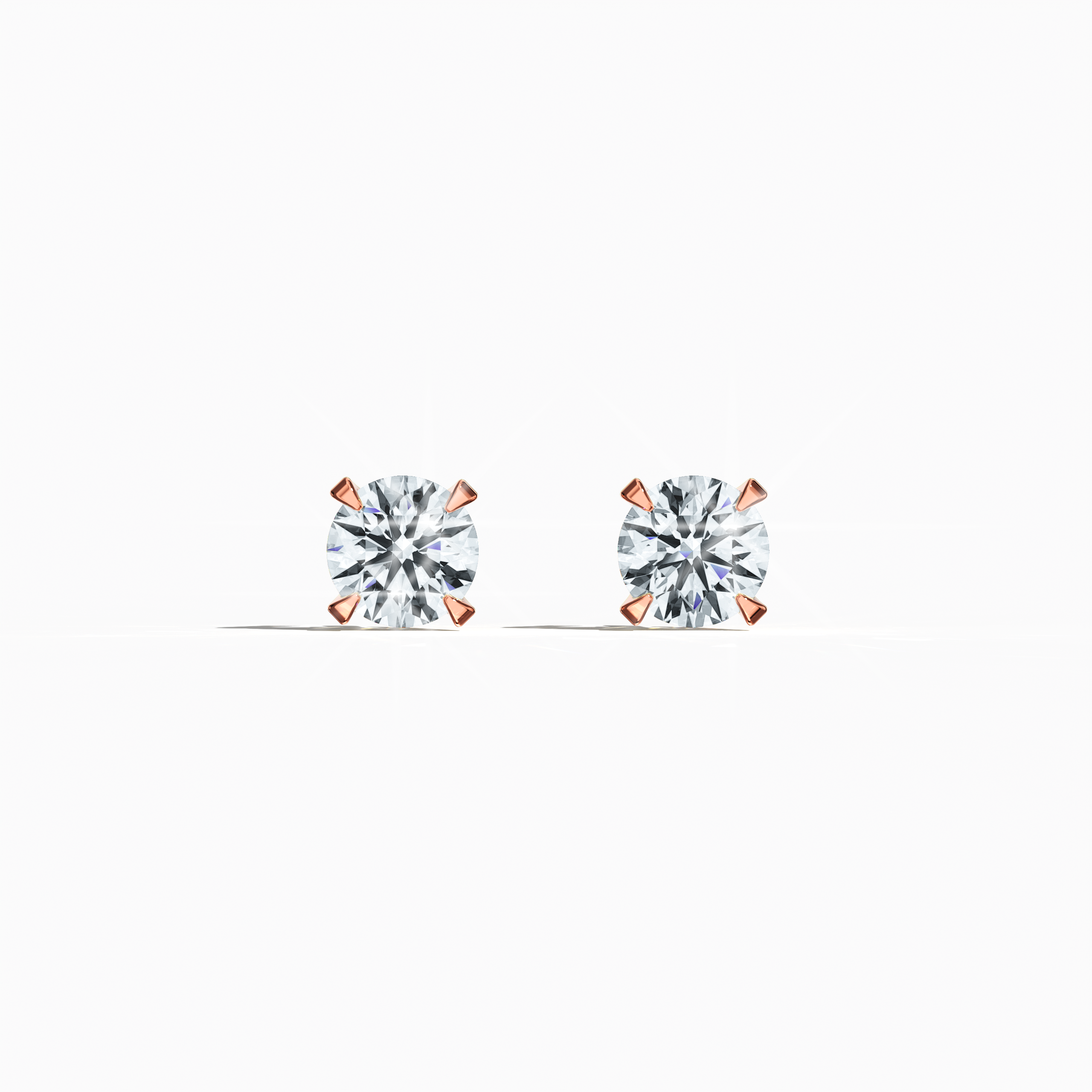 Classic 1.00 ct Earring in Rose Gold