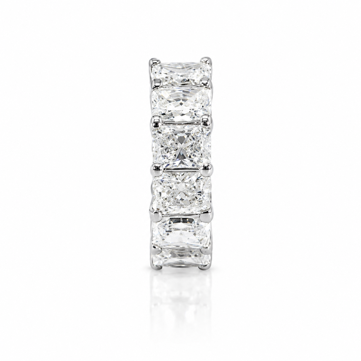 3.3 Carat Radiant cut diamond Ear cuff in 18K White Gold