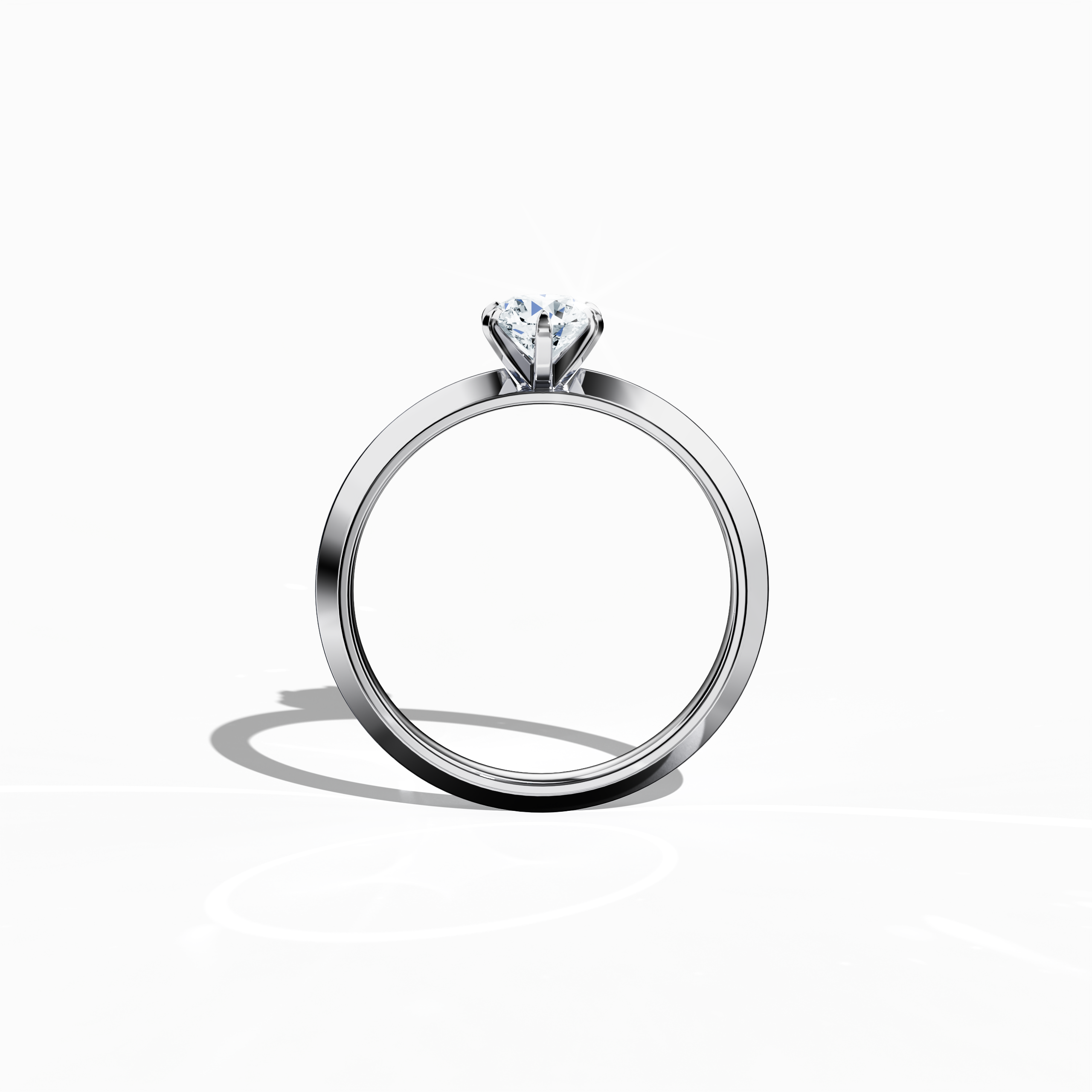 2s Solitaire ring -0.50ct White Gold