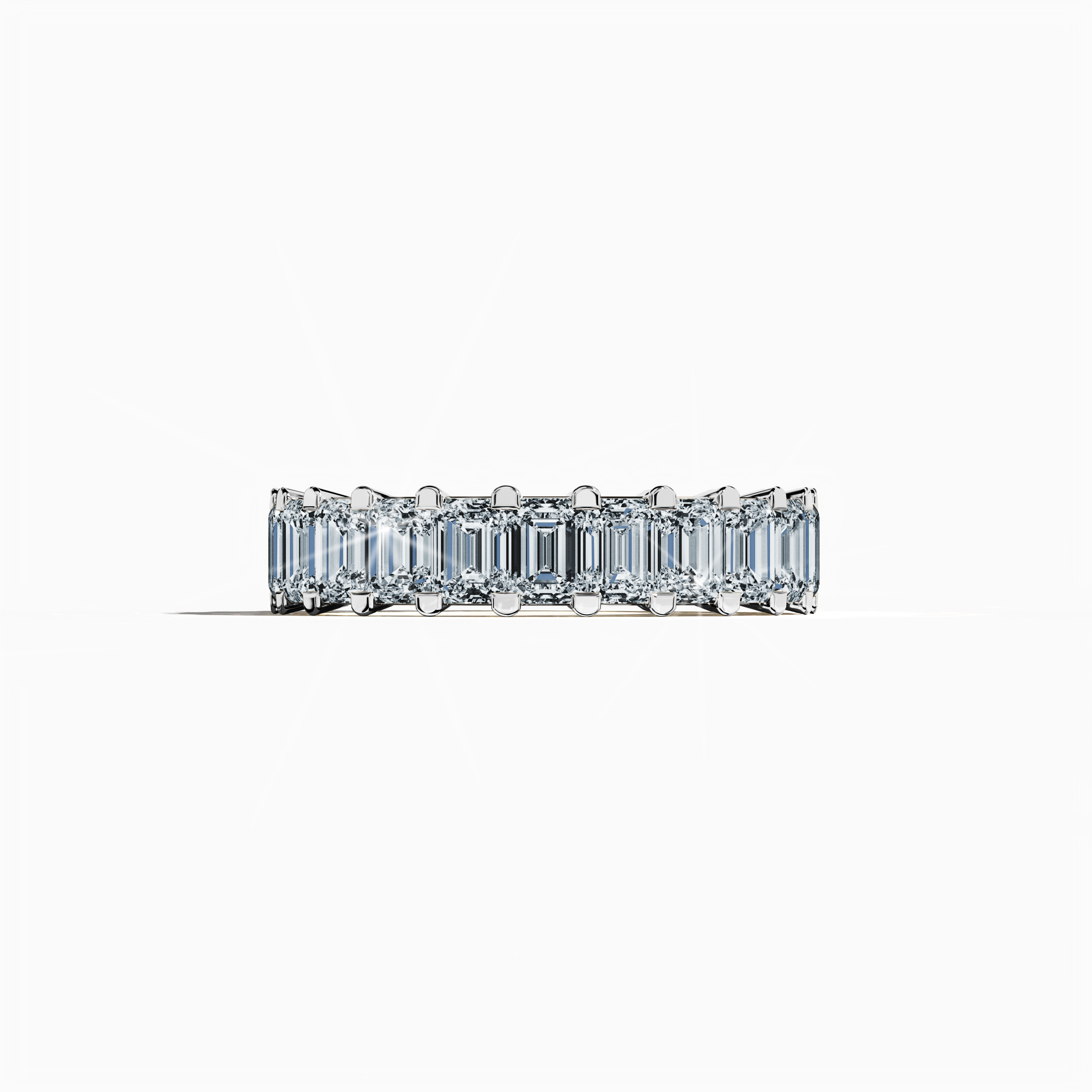 Emerald Eternity Ring in White Gold