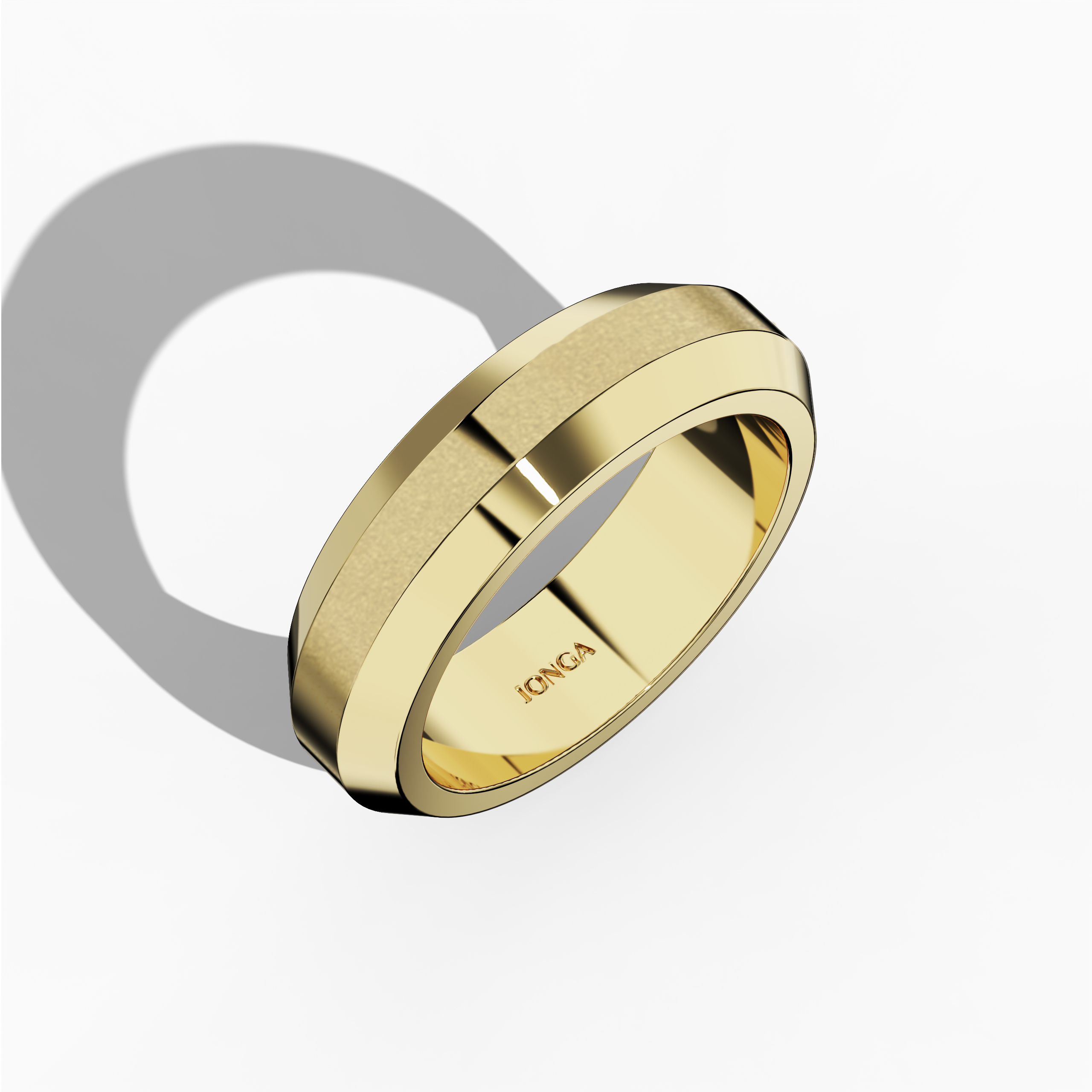 Mens Gold Band in Yellow Gold