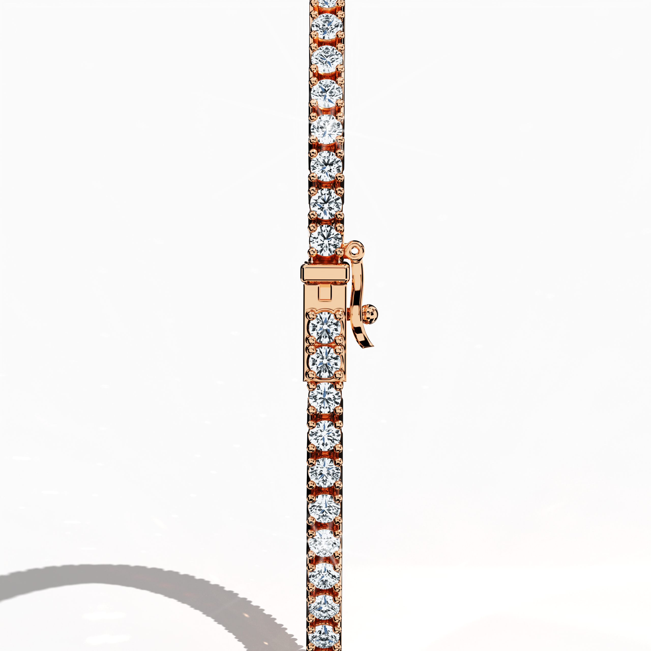 Tennis Bracelet 2 ct diamonds in Rose Gold