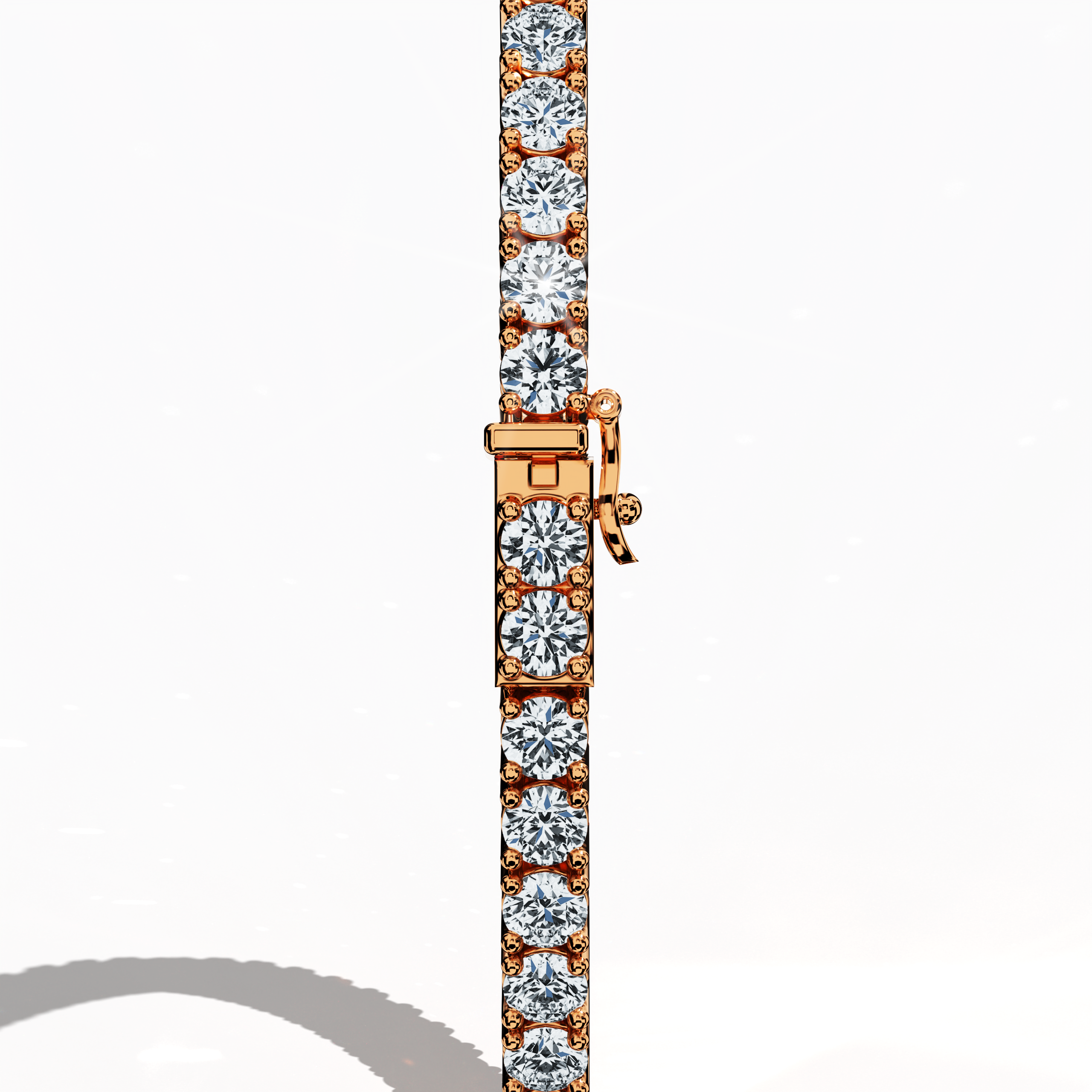 Tennis Bracelet 6 ct diamonds in Rose Gold