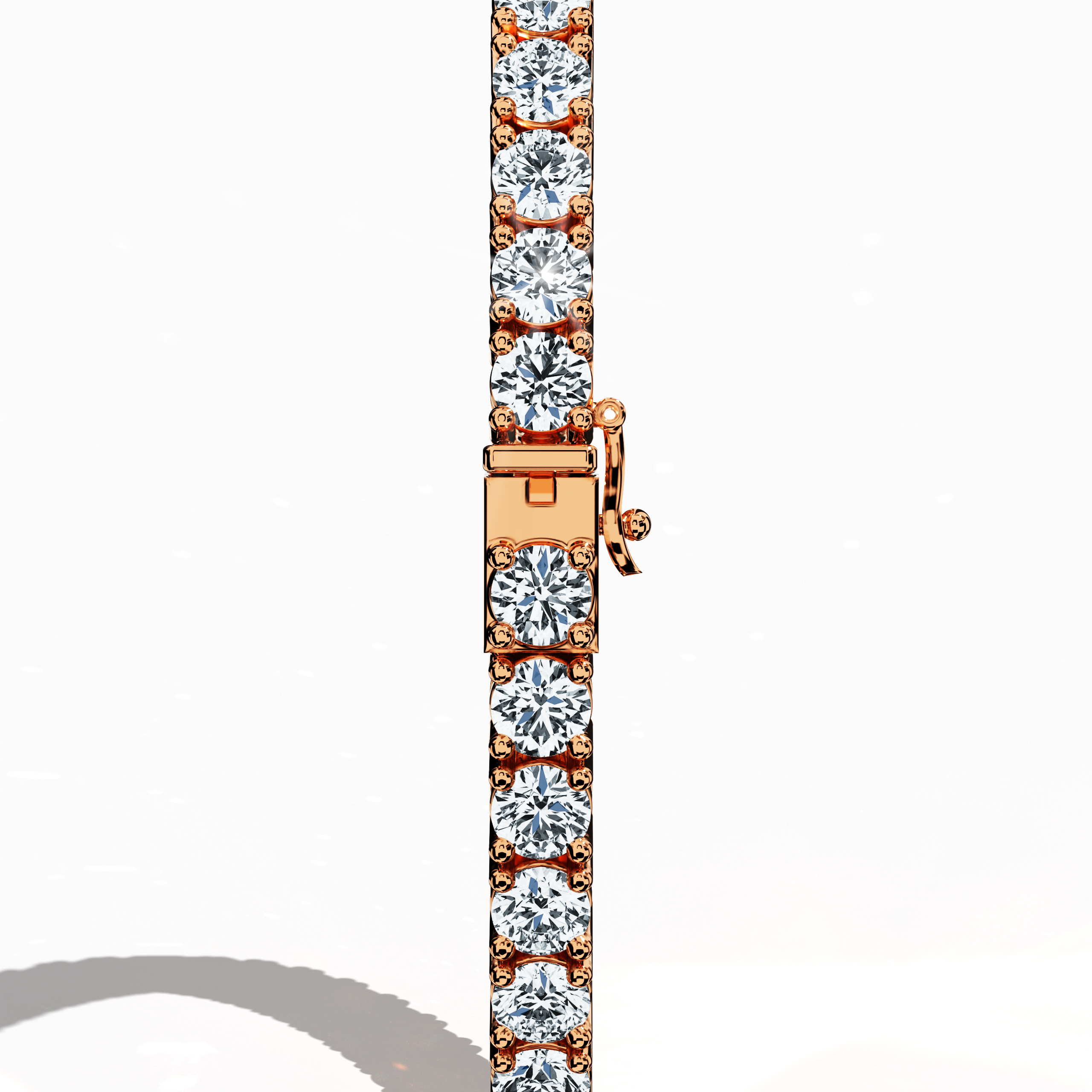 Tennis Bracelet 8 ct diamonds in Rose Gold