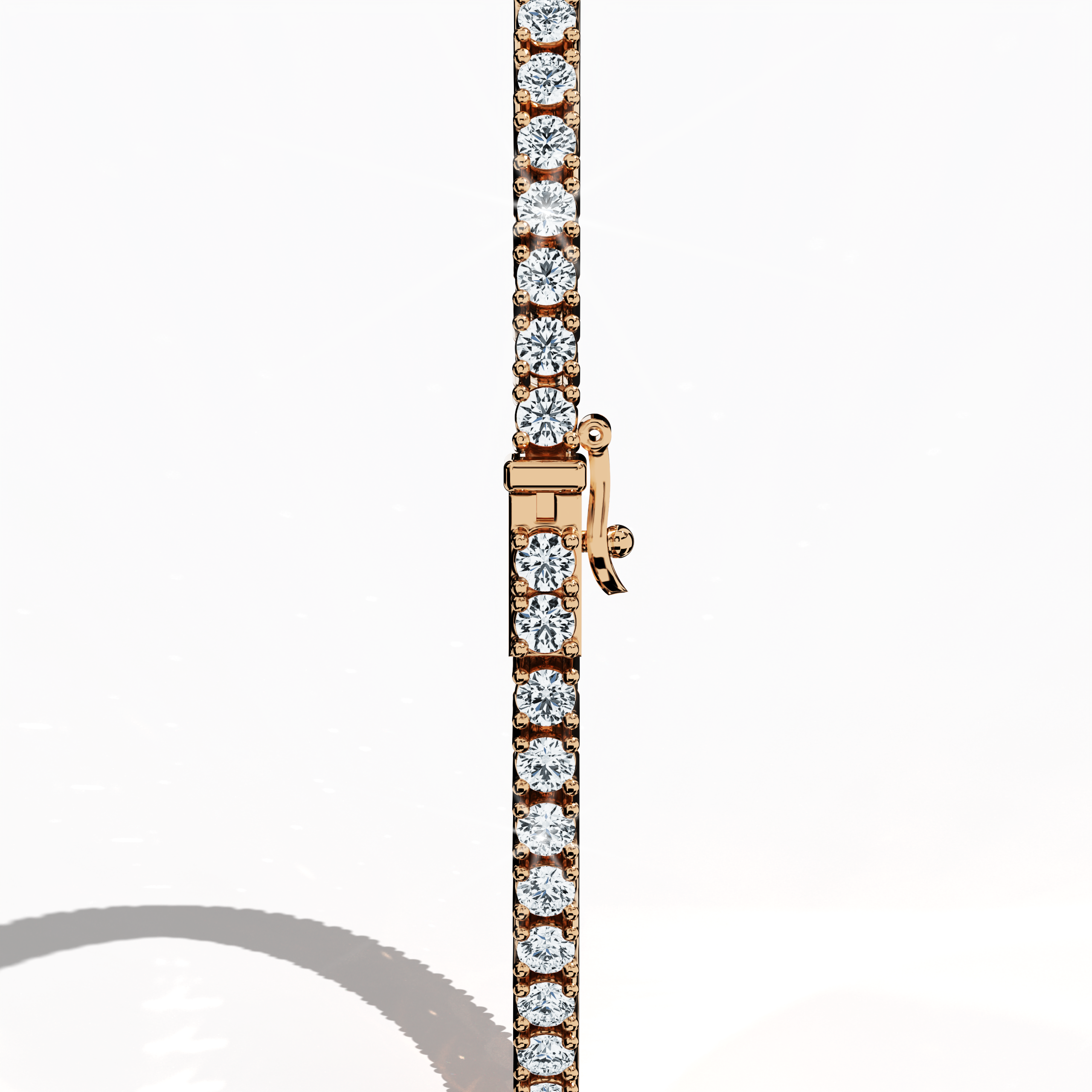 Tennis Bracelet 3 ct diamonds in Rose Gold