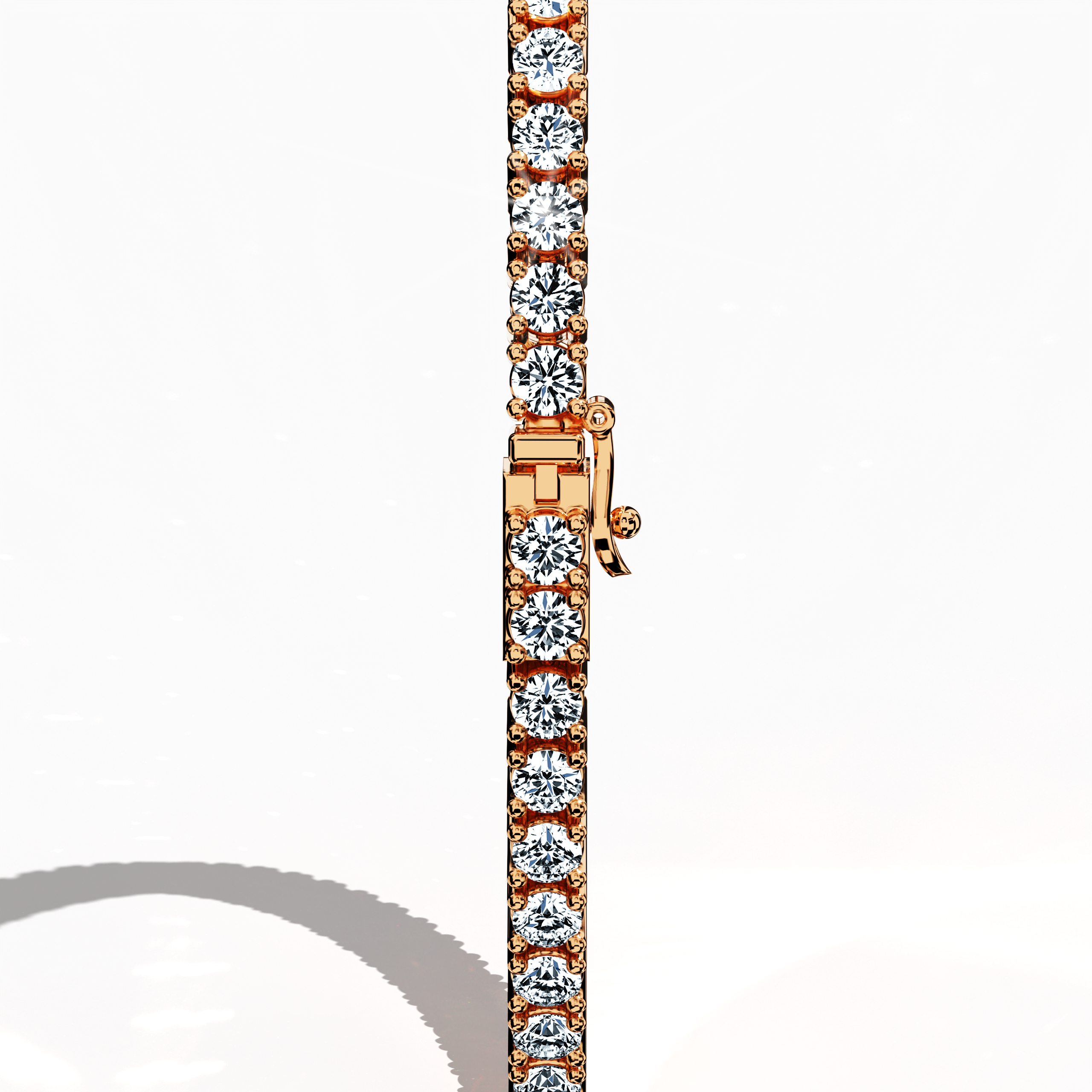 Tennis Bracelet 4 ct diamonds in Rose Gold