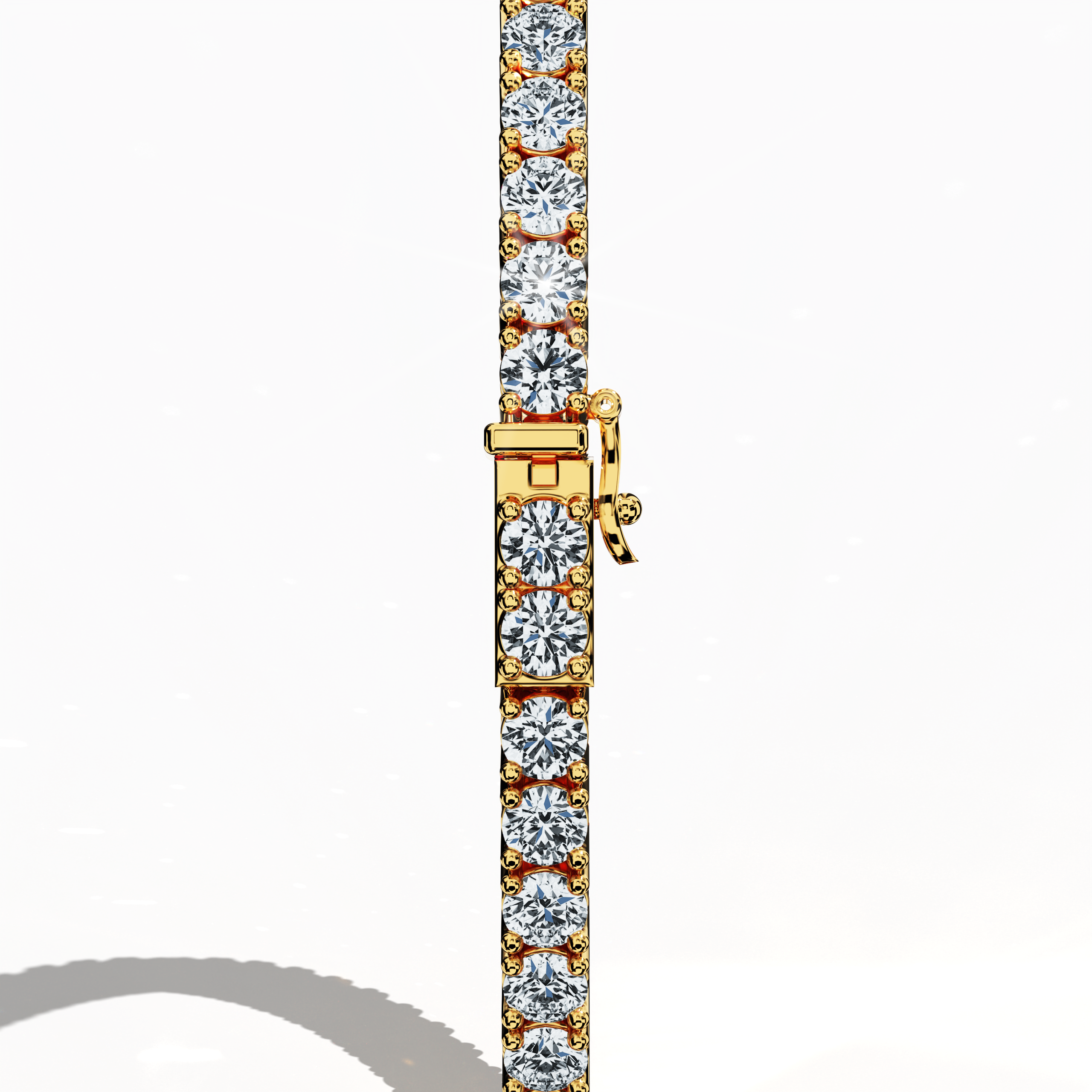 Tennis Bracelet 6 ct diamonds in Yellow Gold