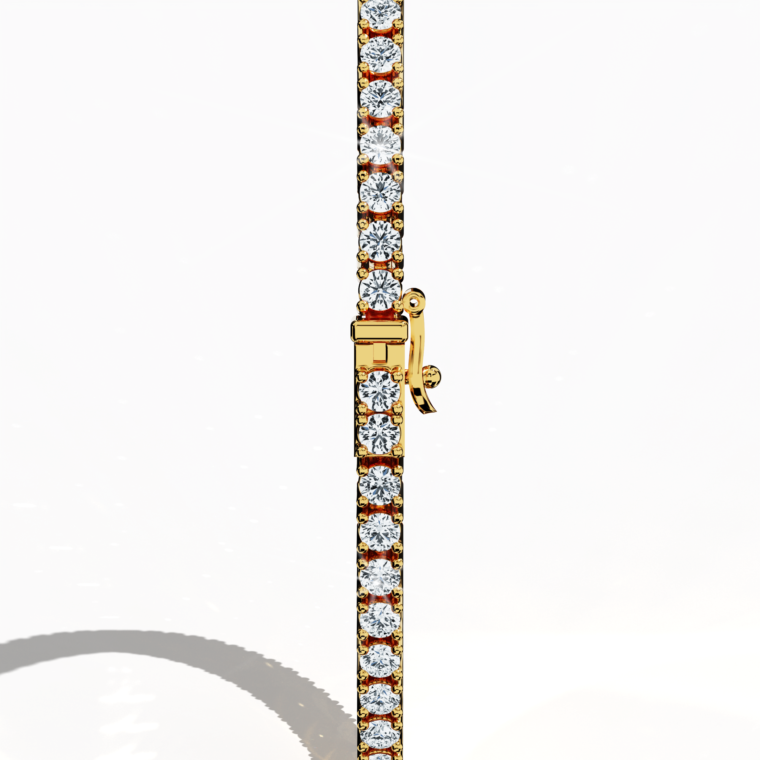 Tennis Bracelet 3 ct diamonds in Yellow Gold