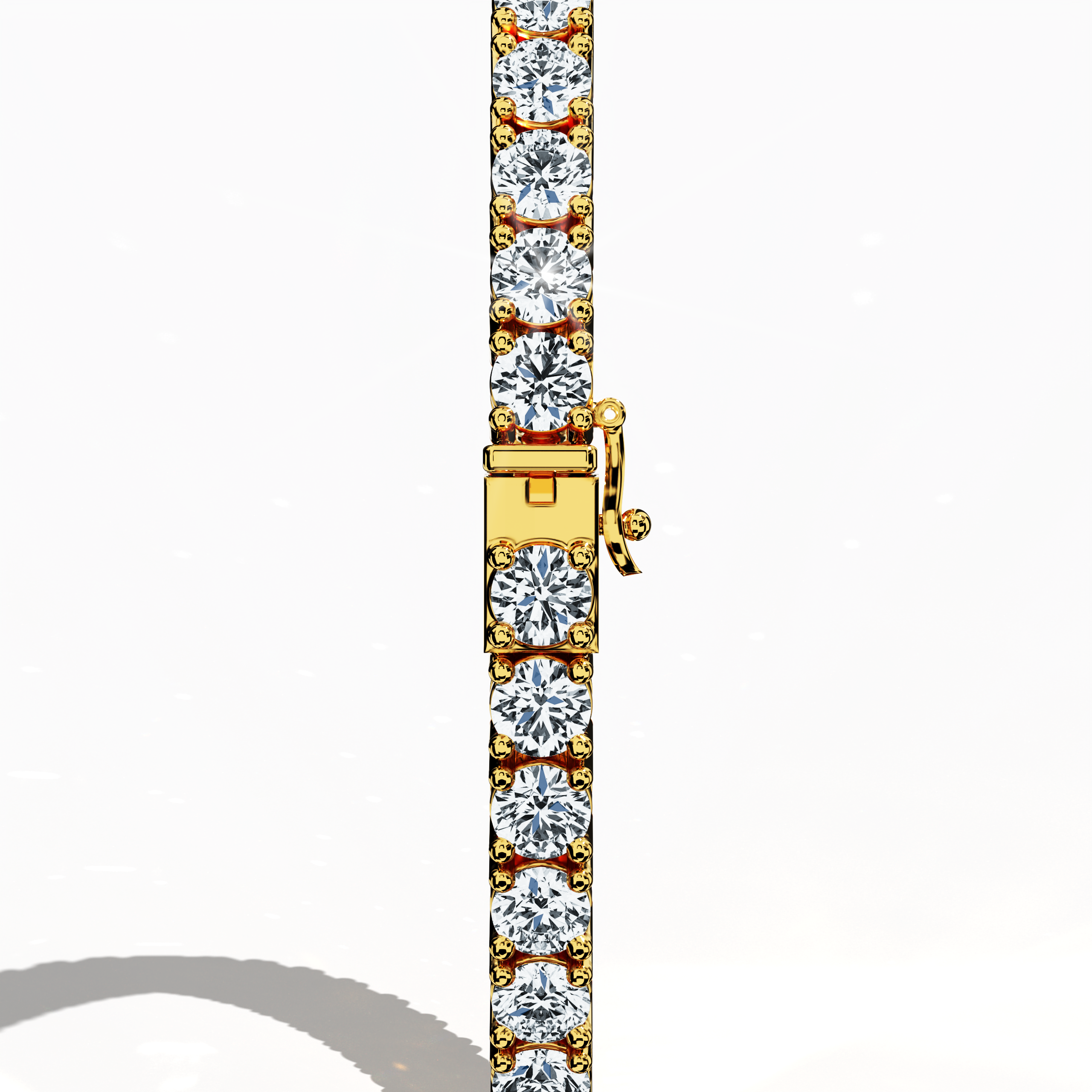 Tennis Bracelet 8 ct diamonds in Yellow Gold