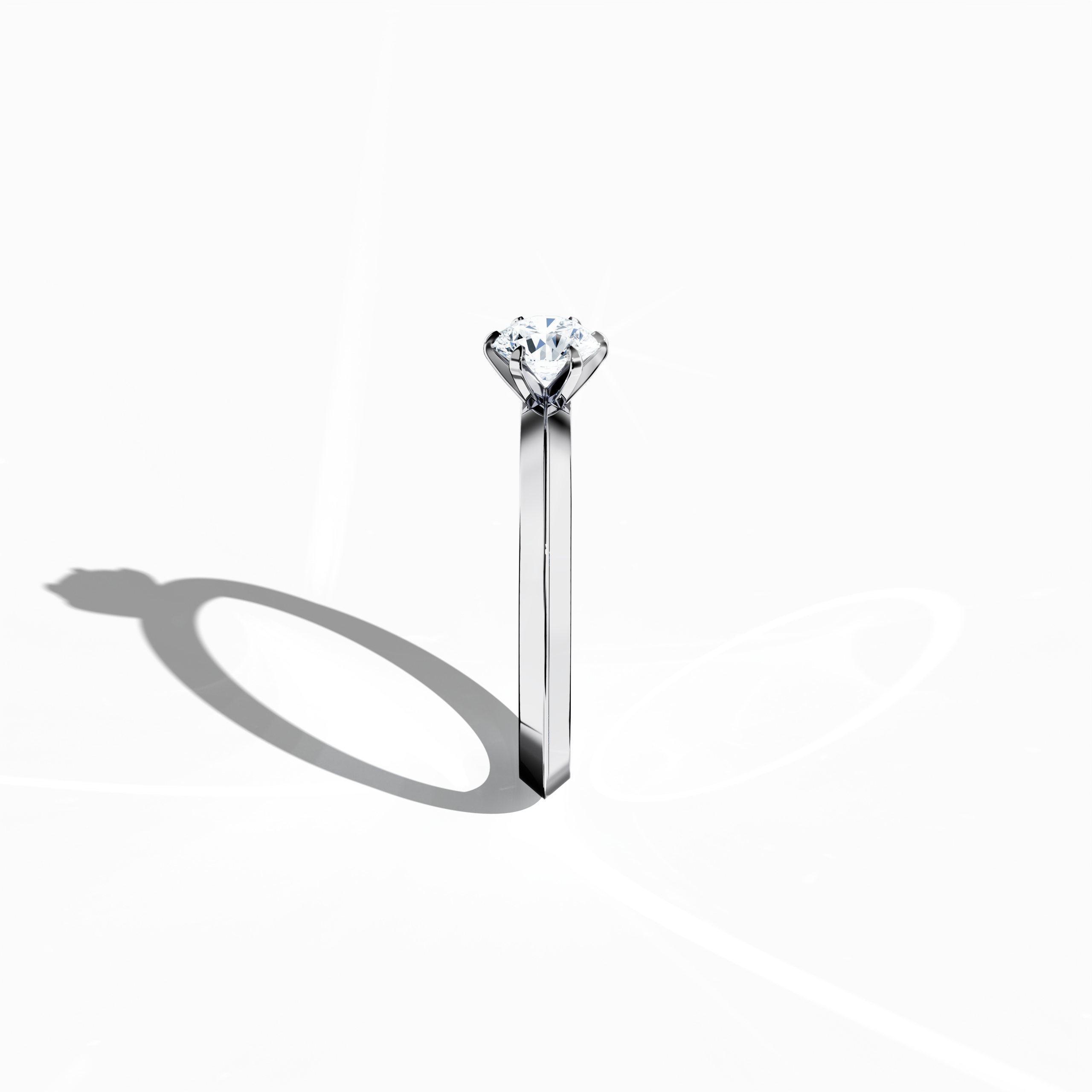 2s Solitaire ring -0.50ct White Gold