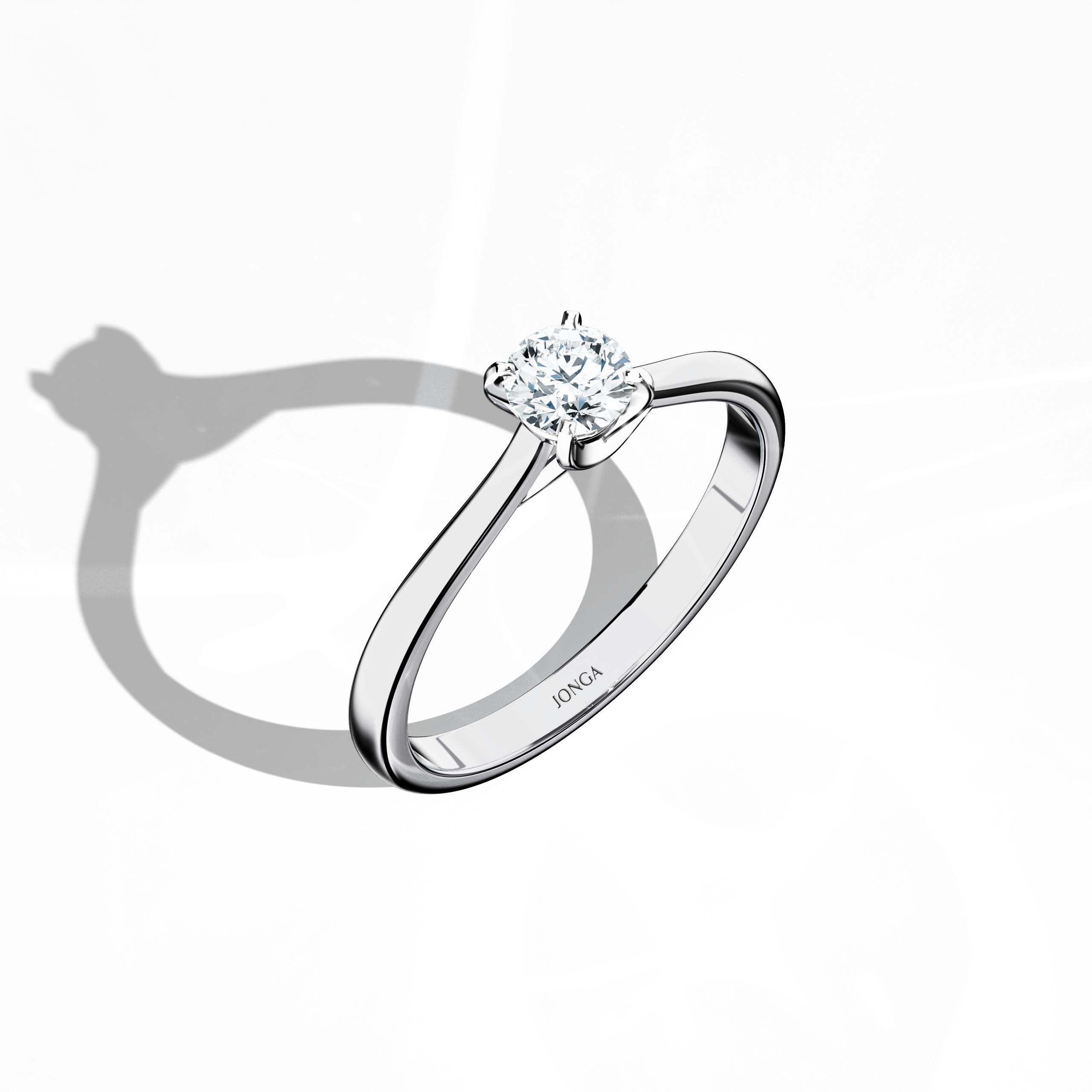 Solitaire ring-0.30ct White Gold