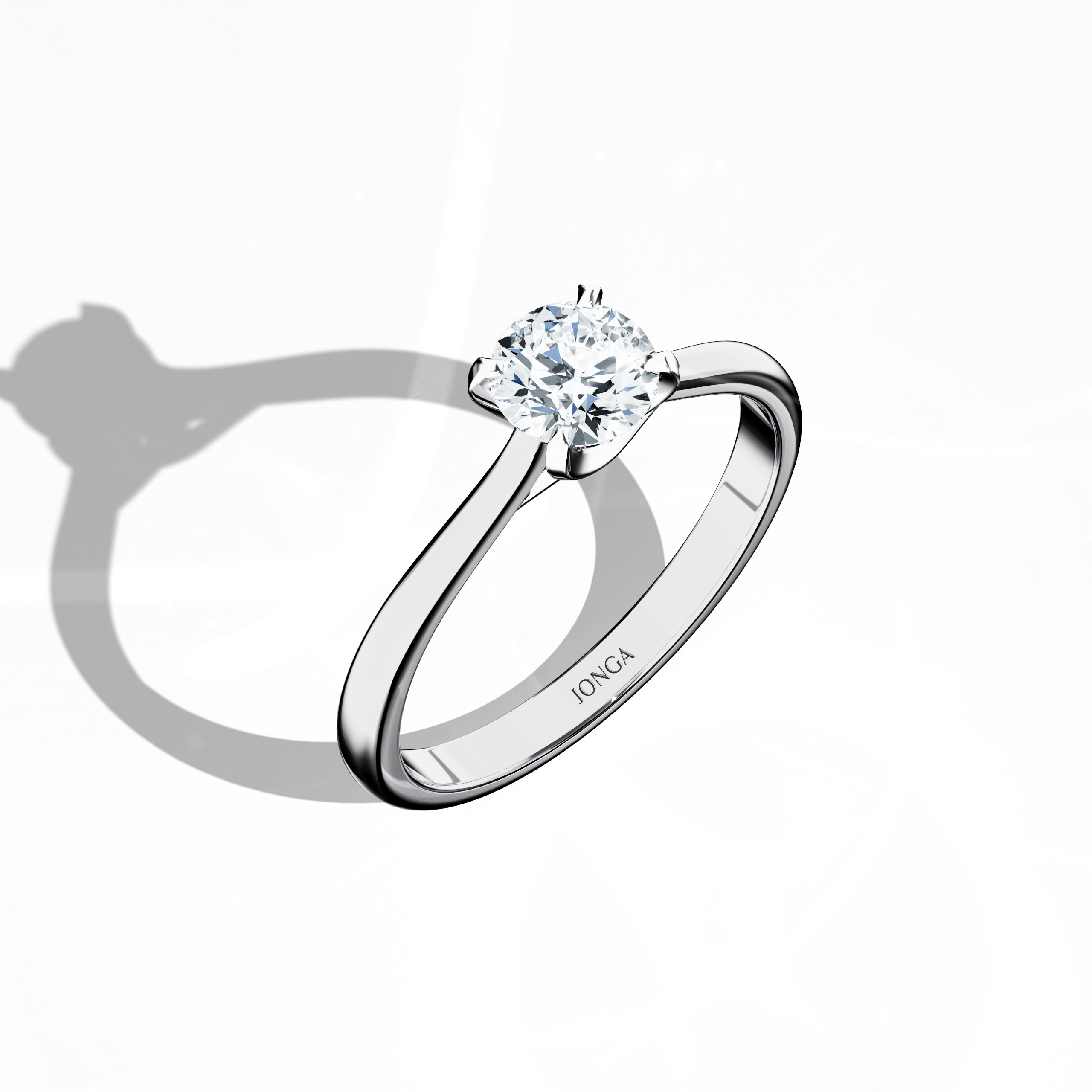 Solitaire ring-0.70ct White Gold