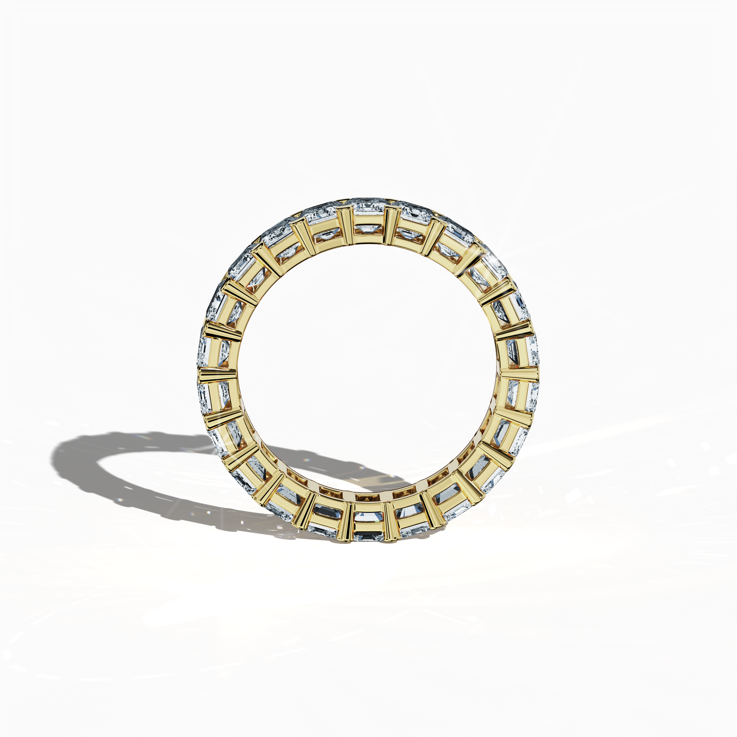 Emerald Eternity Ring in Yellow Gold