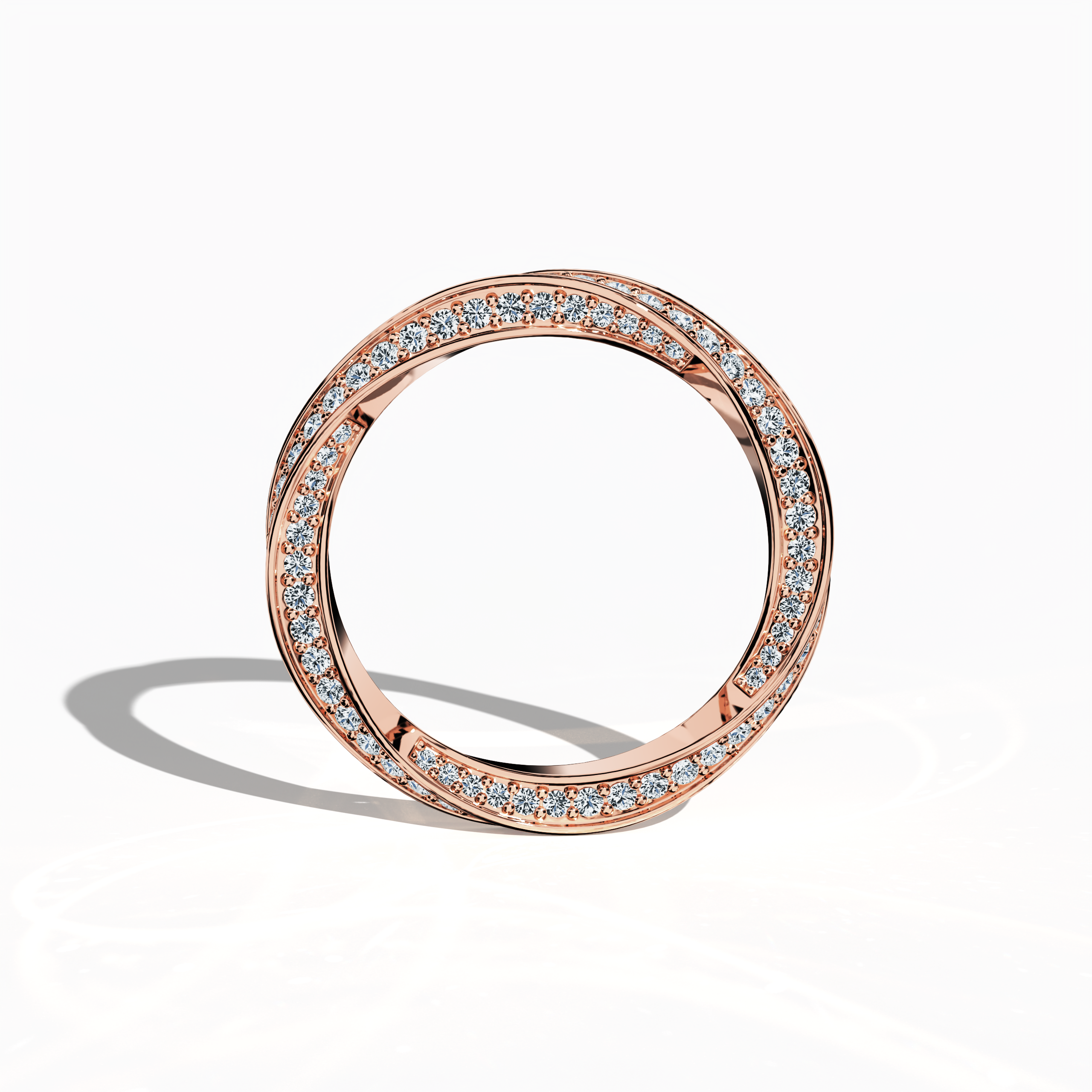 Twisted Band paved in rose Gold