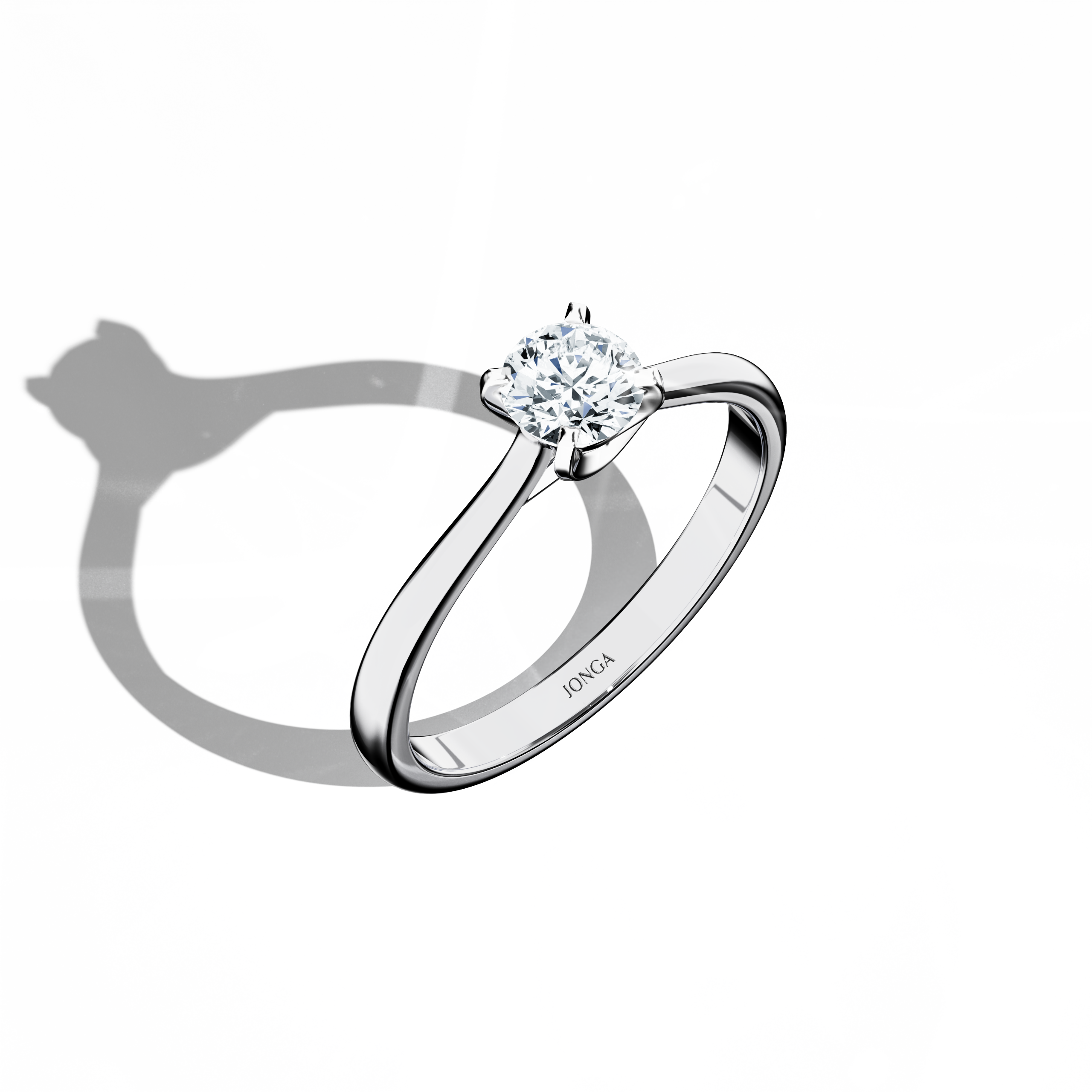 Solitaire ring-0.50ct White Gold