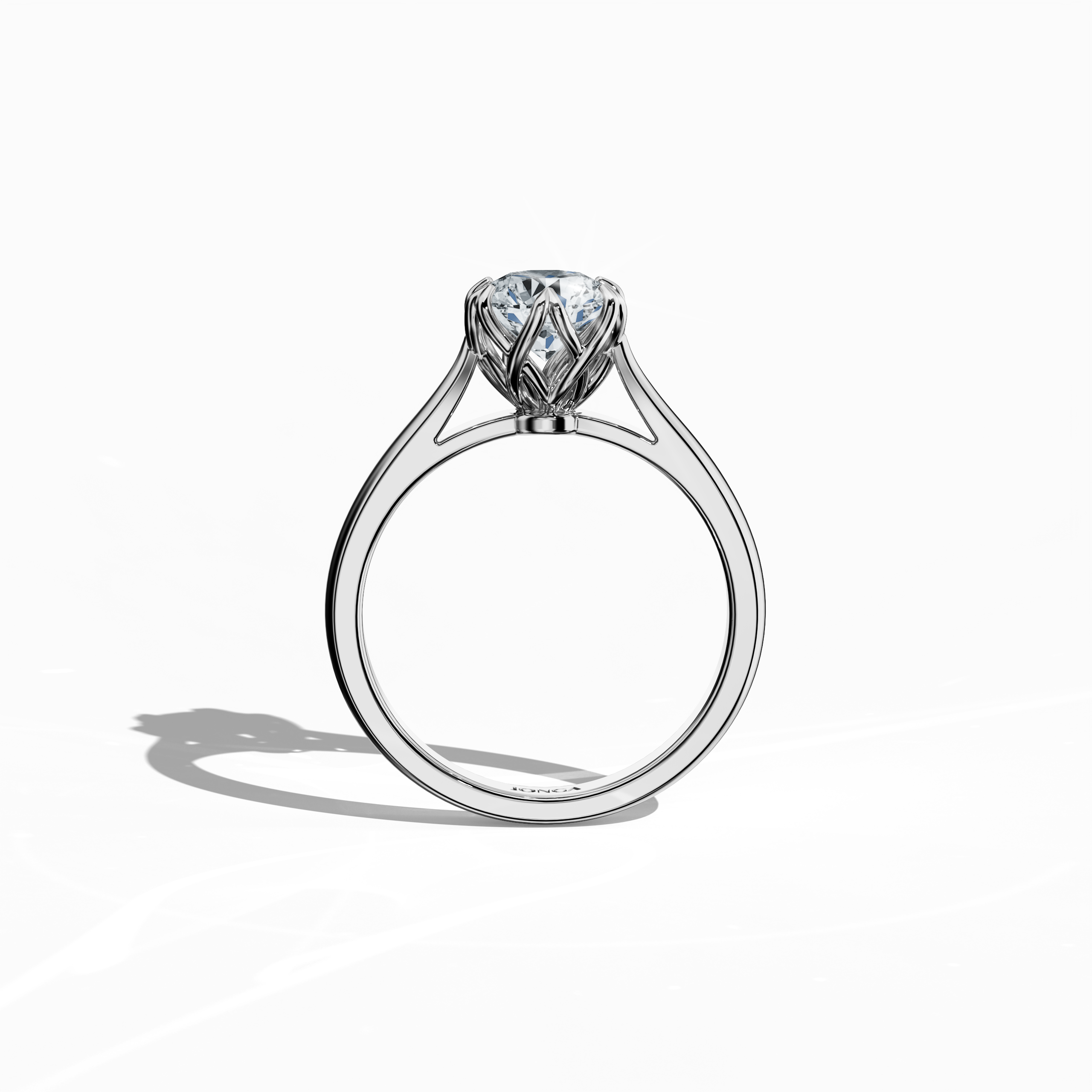 Lotus 1.00 ct Solitaire Ring White Gold