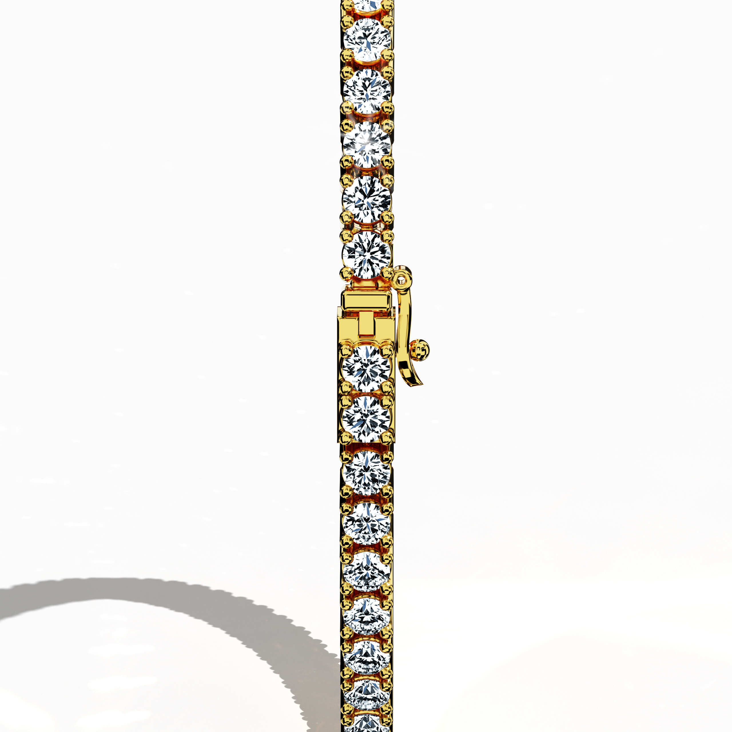 Tennis Bracelet 4 ct diamonds in Yellow Gold