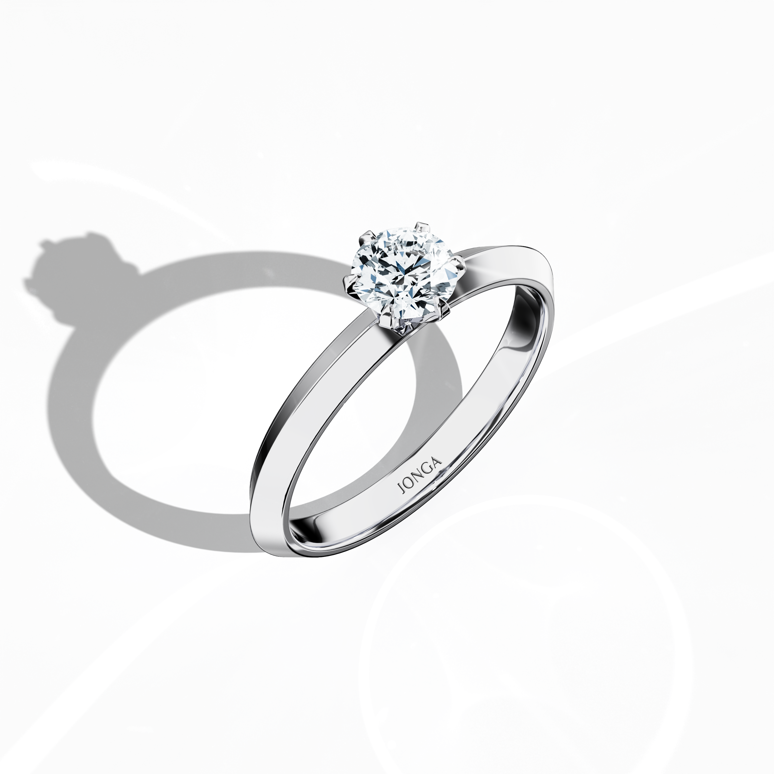 2s Solitaire ring -0.50ct White Gold